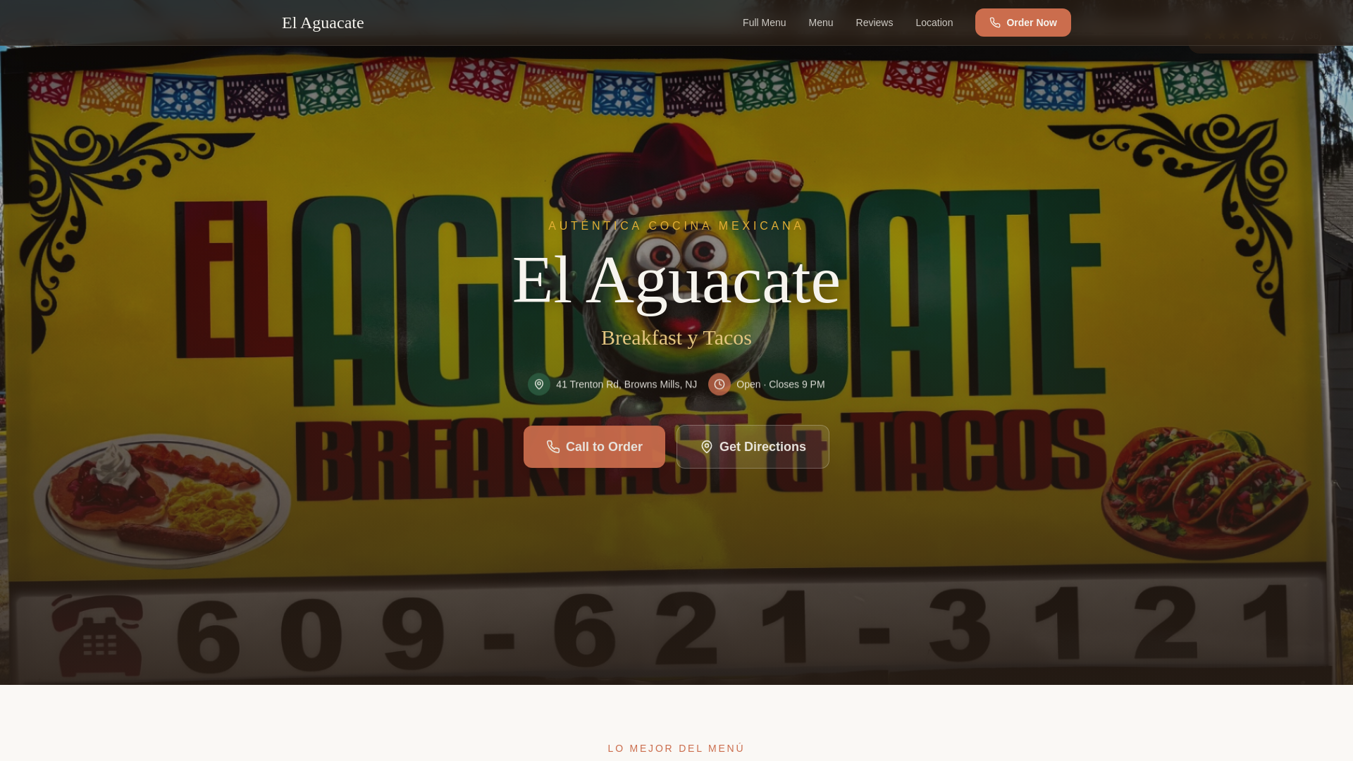 website screenshot of https://elaguacate.site/