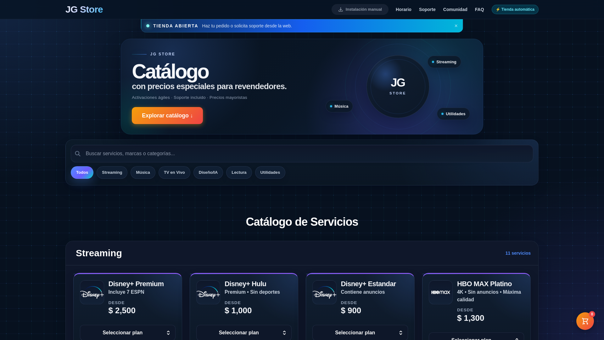 website screenshot of https://novastream.lat/