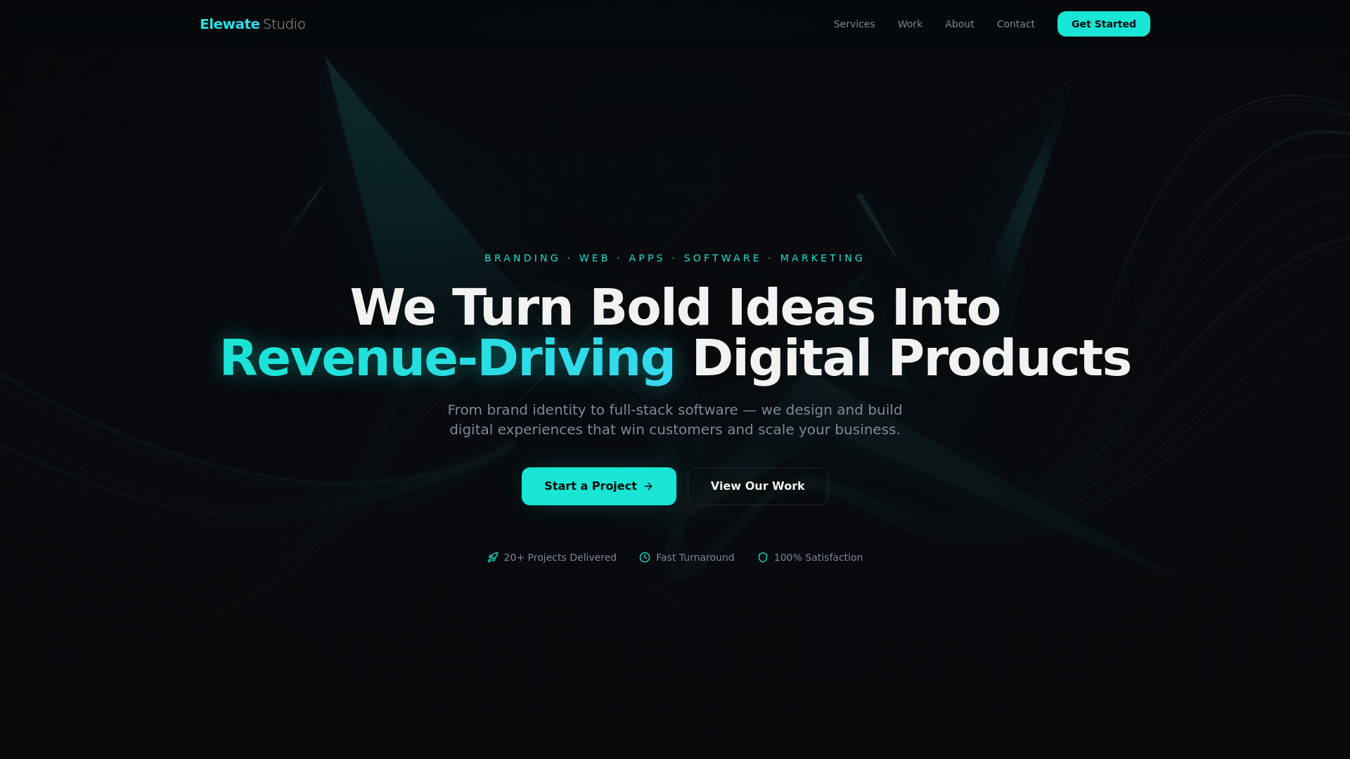 website screenshot of https://elewatestudio.in/