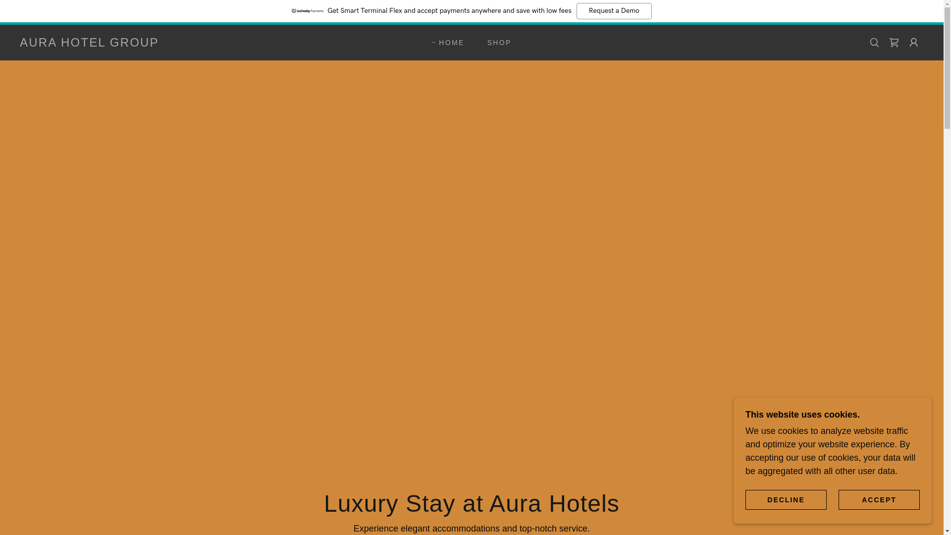 website screenshot of https://aurahotelgroup.com/