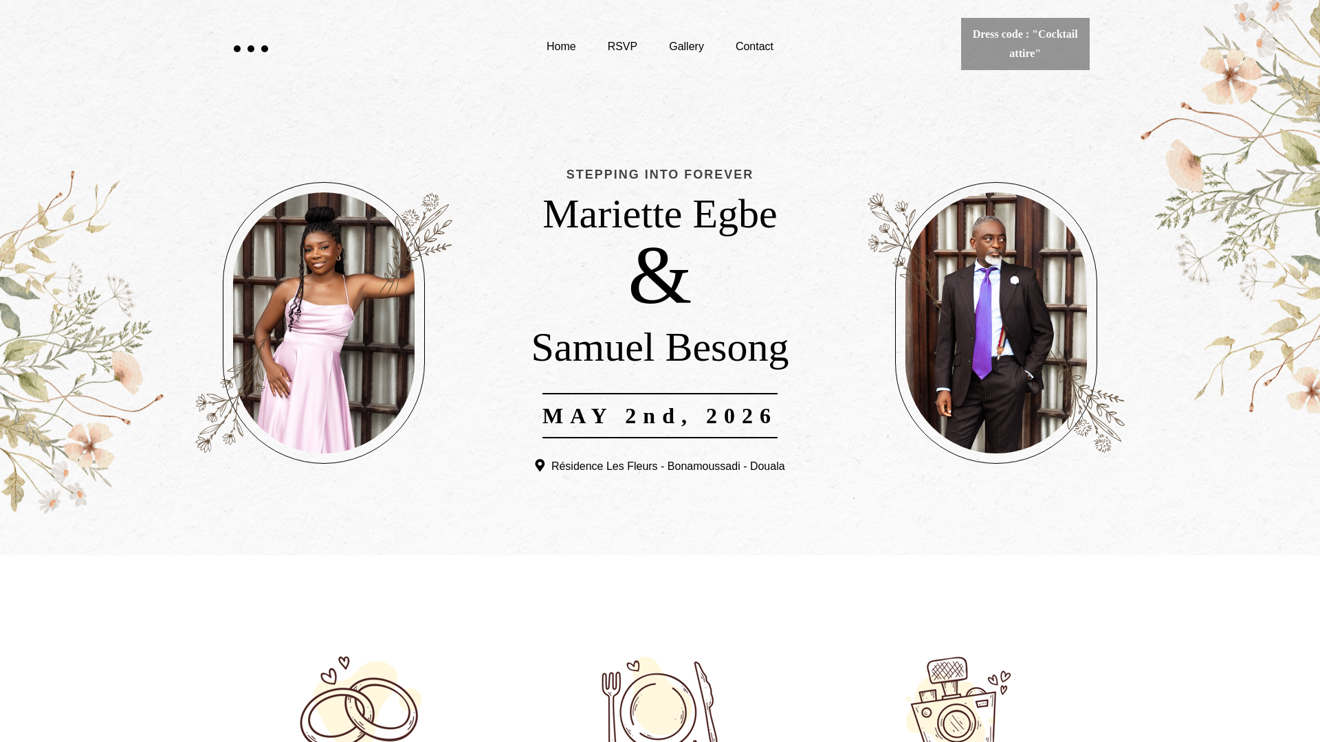 website screenshot of https://marietteandsamuel.com