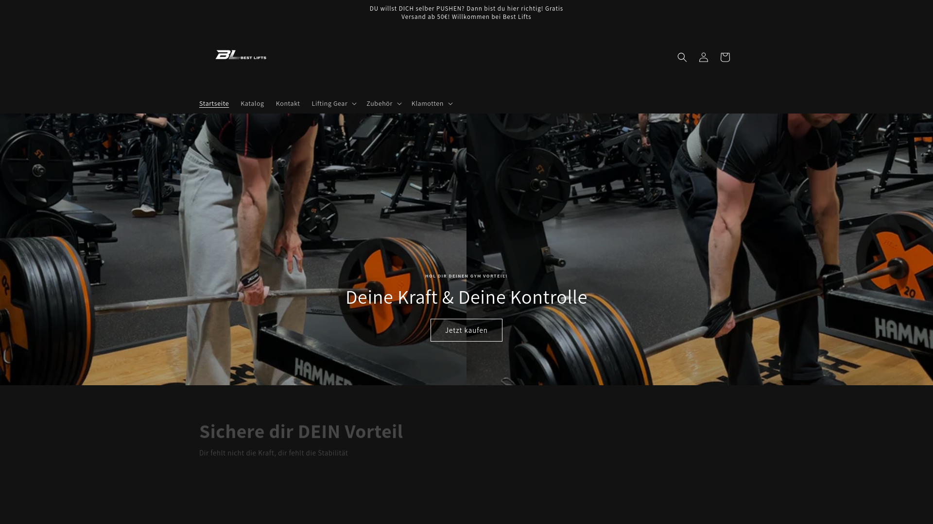 website screenshot of https://bestlifts.store