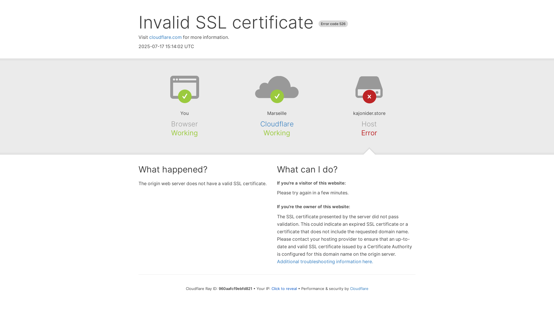 website screenshot of https://kajonider.store/