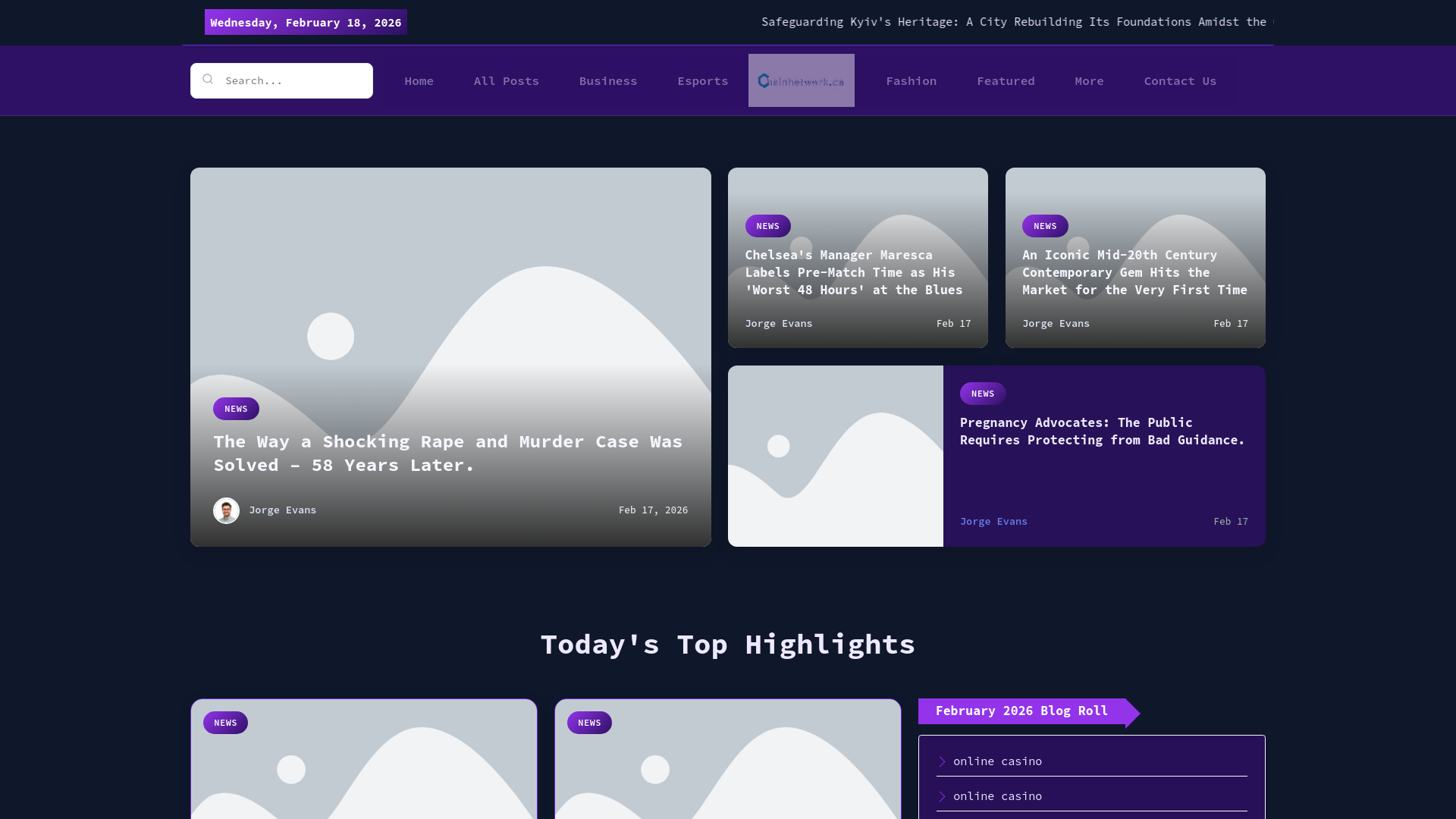 website screenshot of https://chainnetwork.ca/