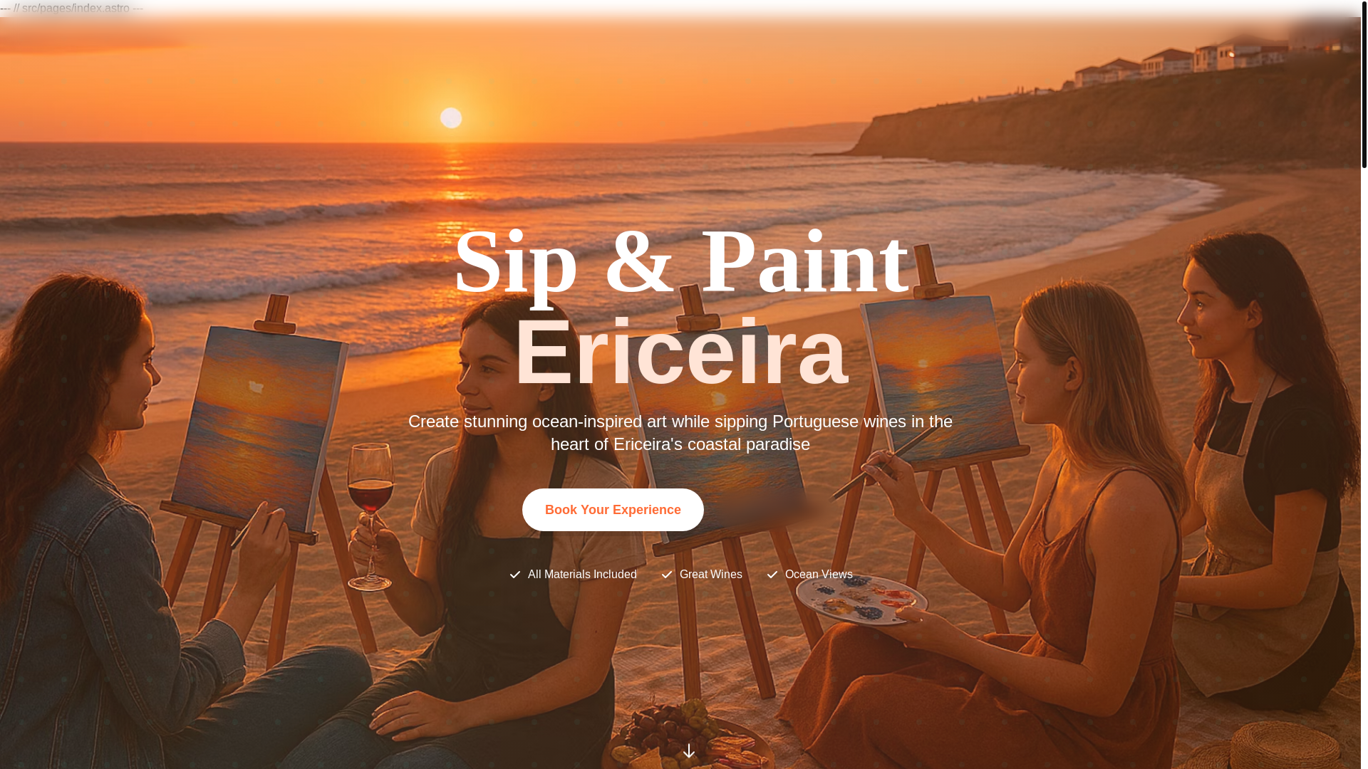 website screenshot of https://ericeirasipandpaint.com/