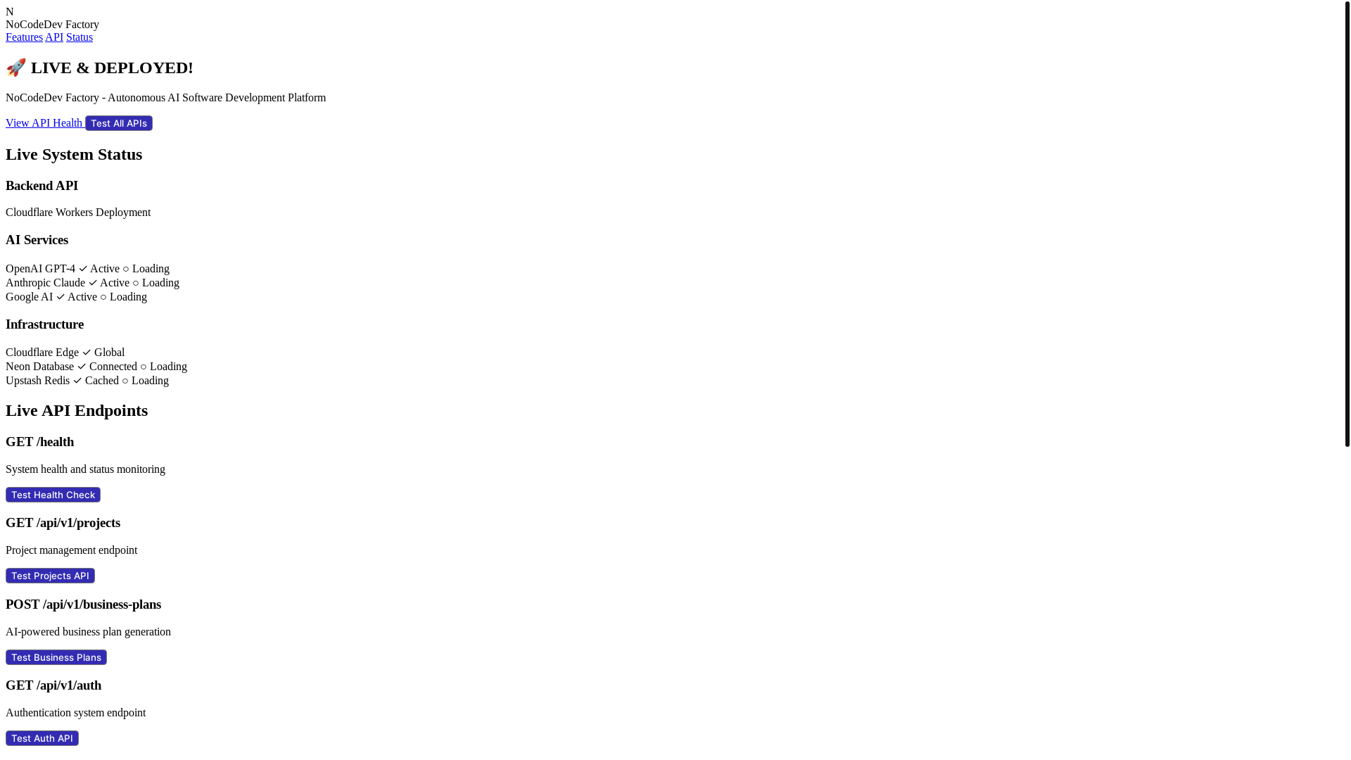 website screenshot of https://nocodedev-frontend.pages.dev/