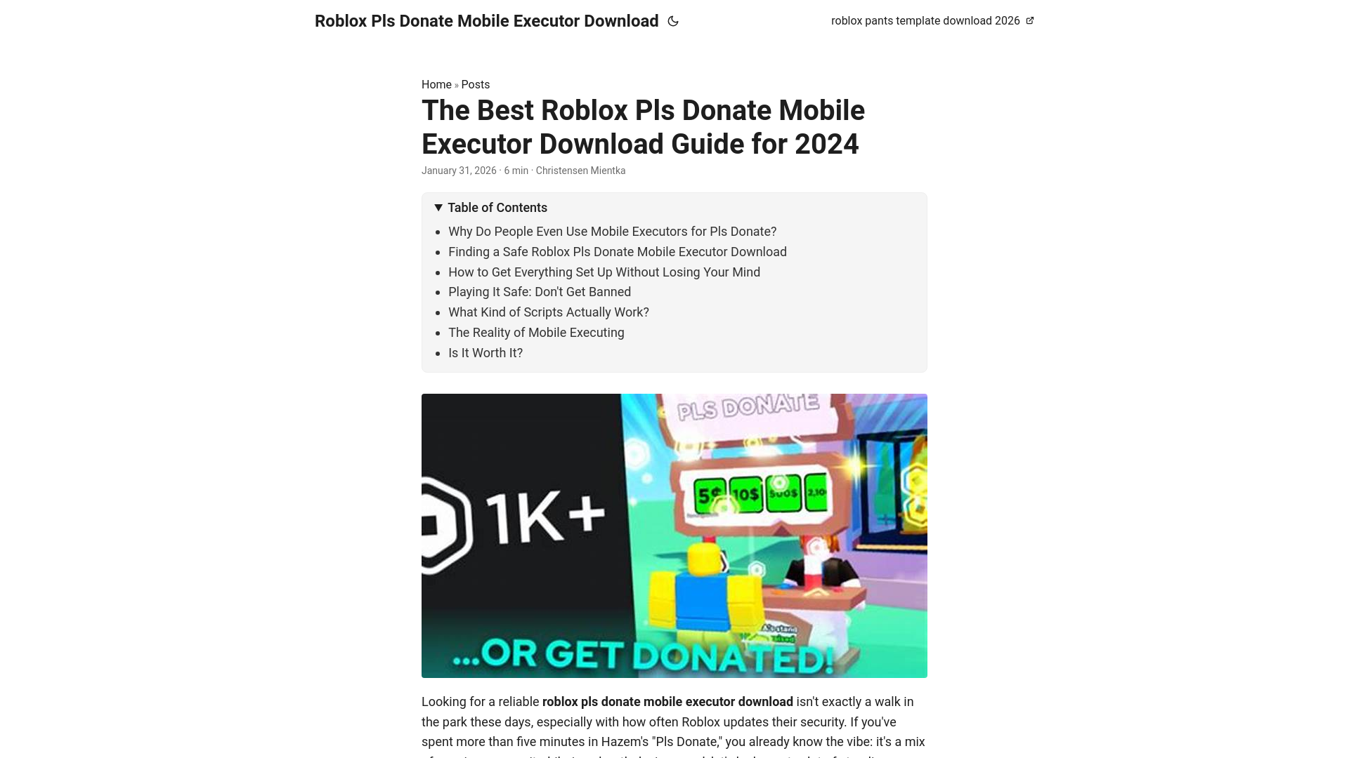 website screenshot of https://robloxplsdonatemobileexecutordownload.pages.dev/