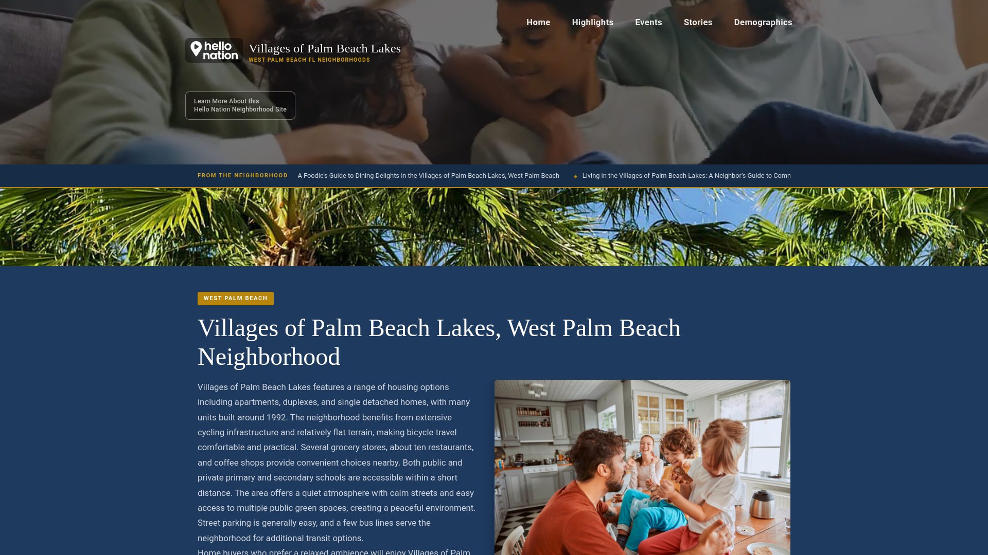 website screenshot of https://villagesofpalmbeachlakeswestpalmbeachneighborhood.org/