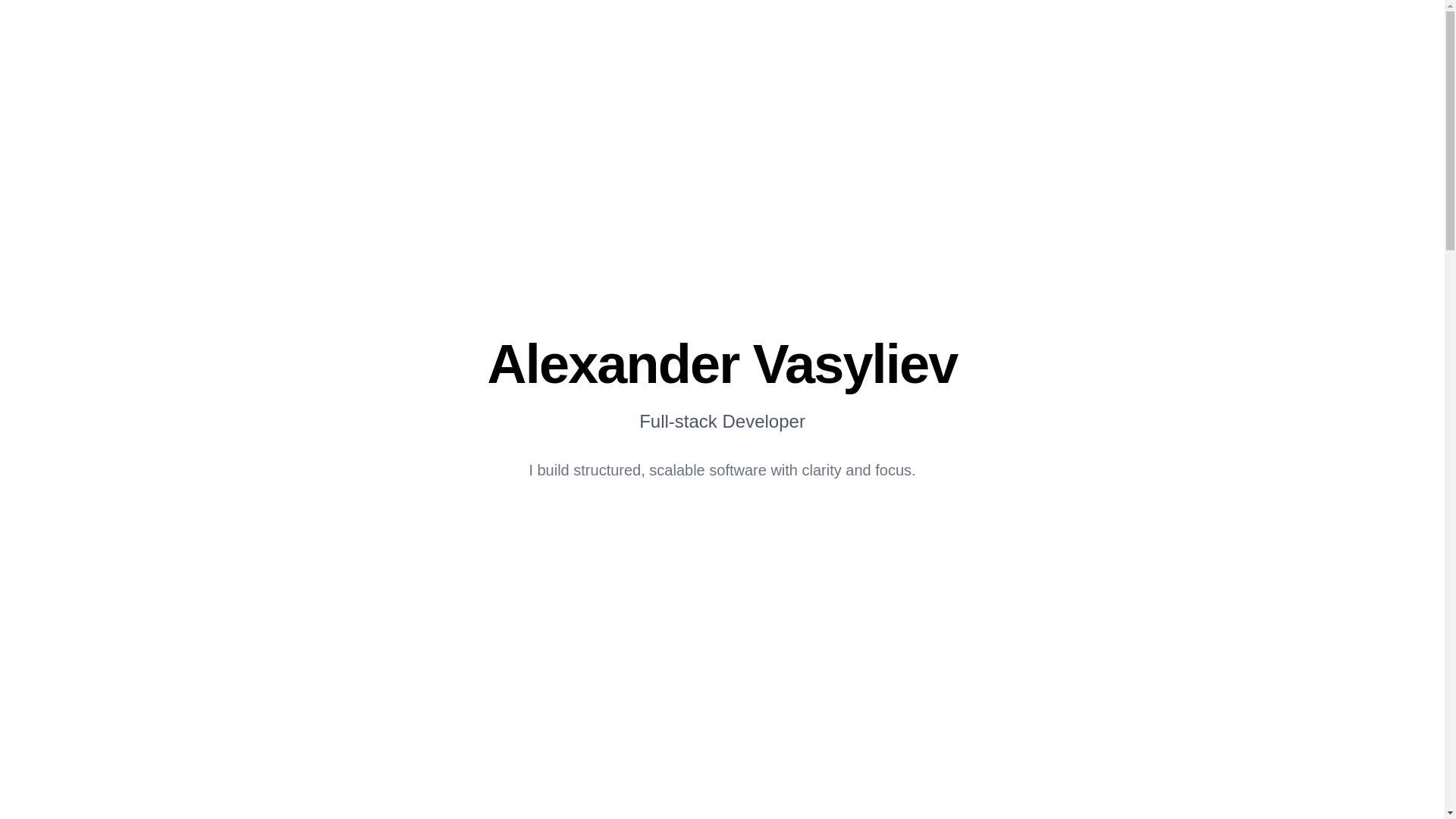 website screenshot of https://alexander-vasyliev.com/