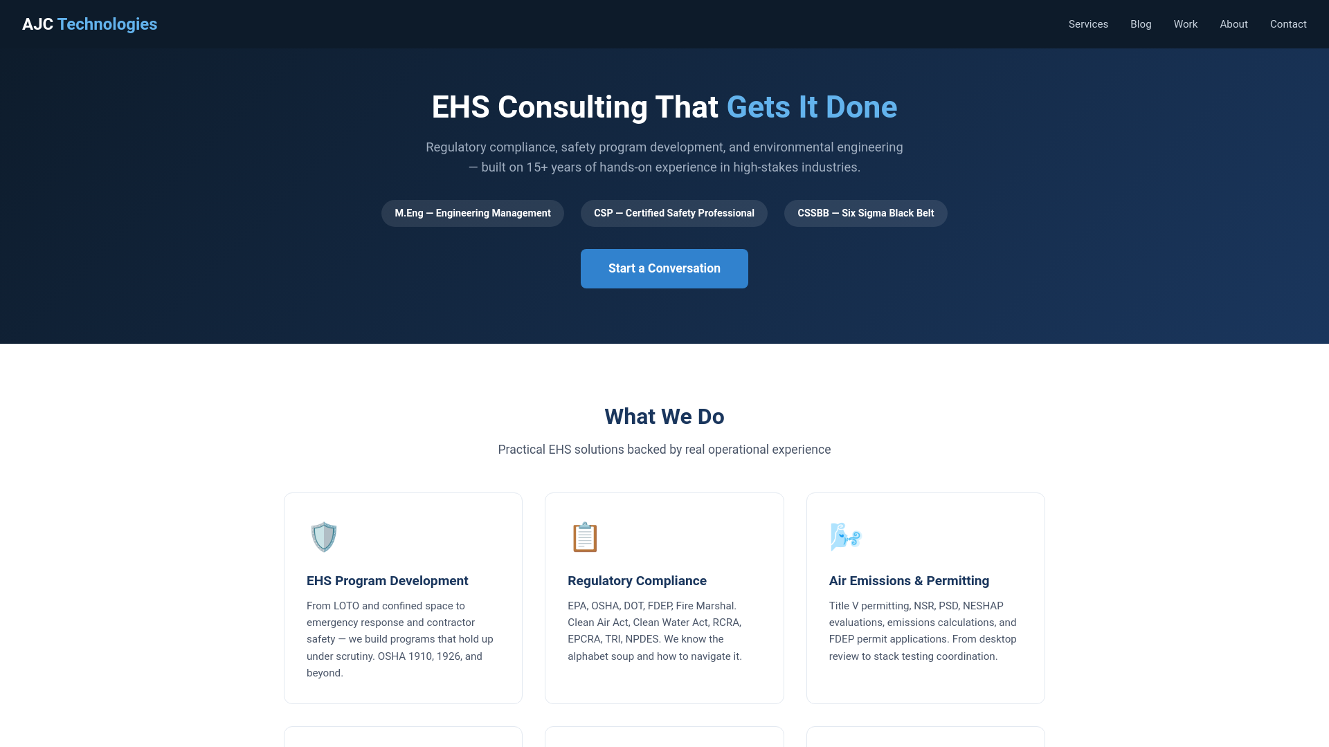 website screenshot of https://ajc-tec.pages.dev/