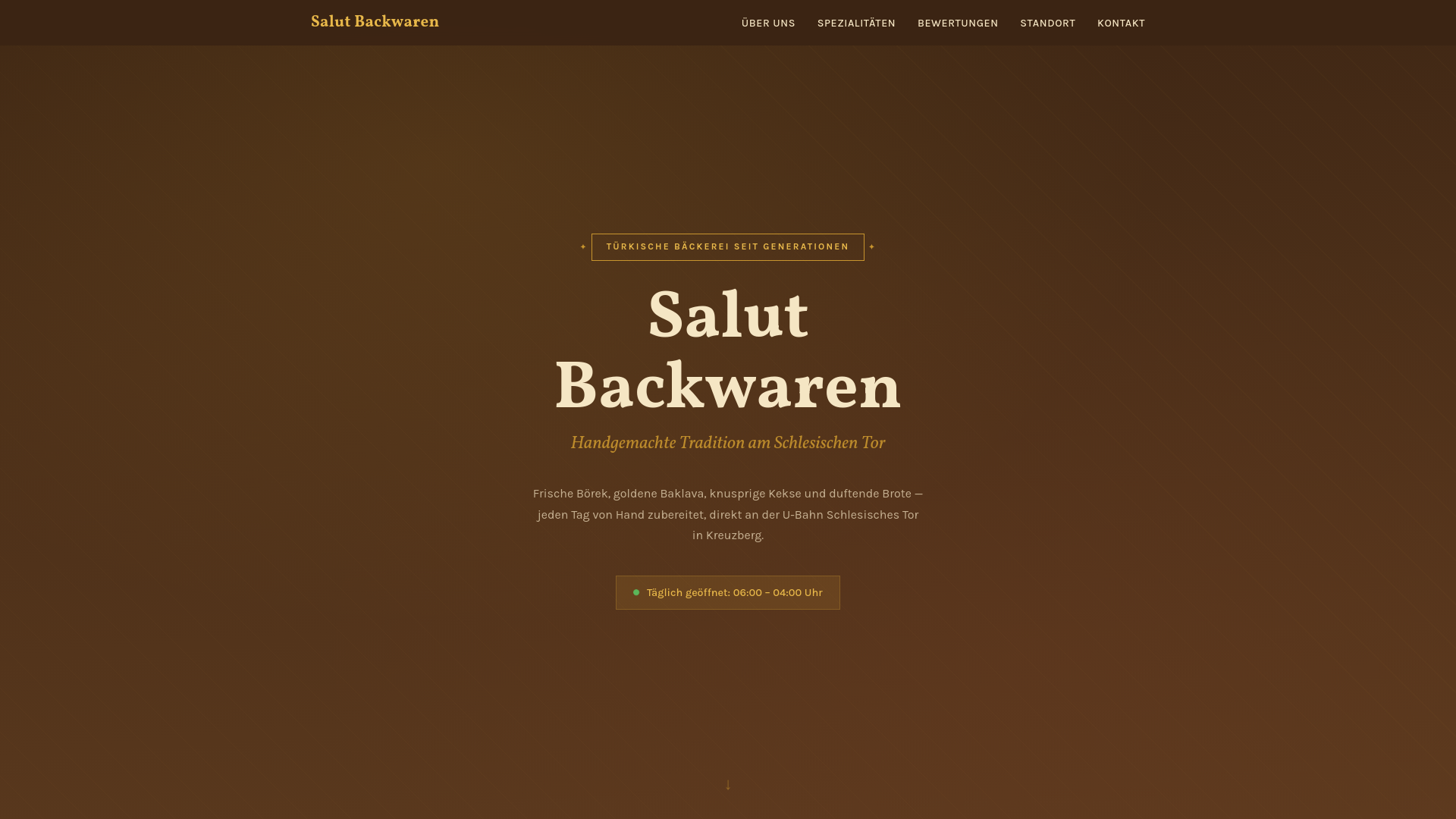 website screenshot of https://salut-backwaren.pages.dev/