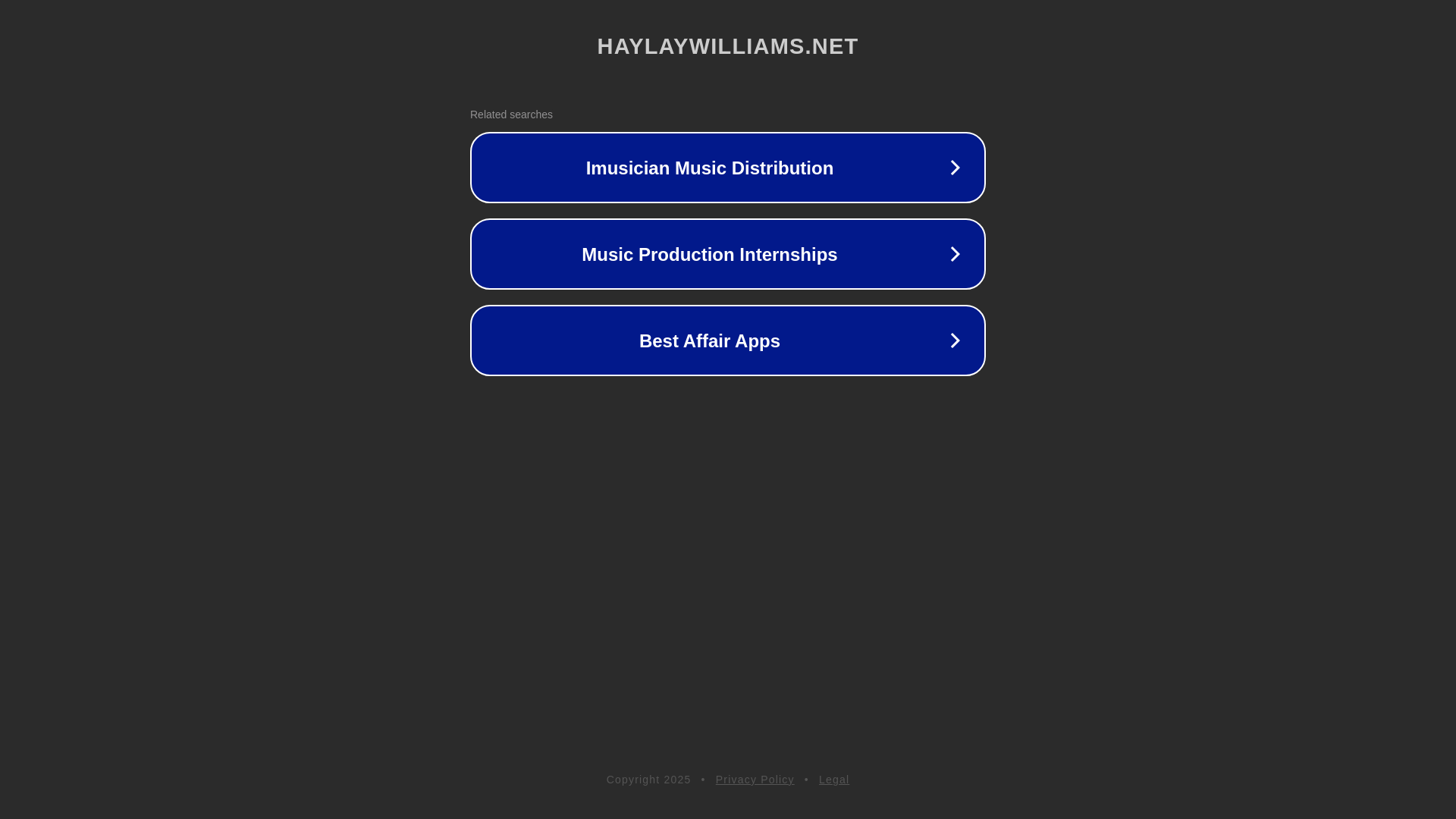 website screenshot of https://haylaywilliams.net/