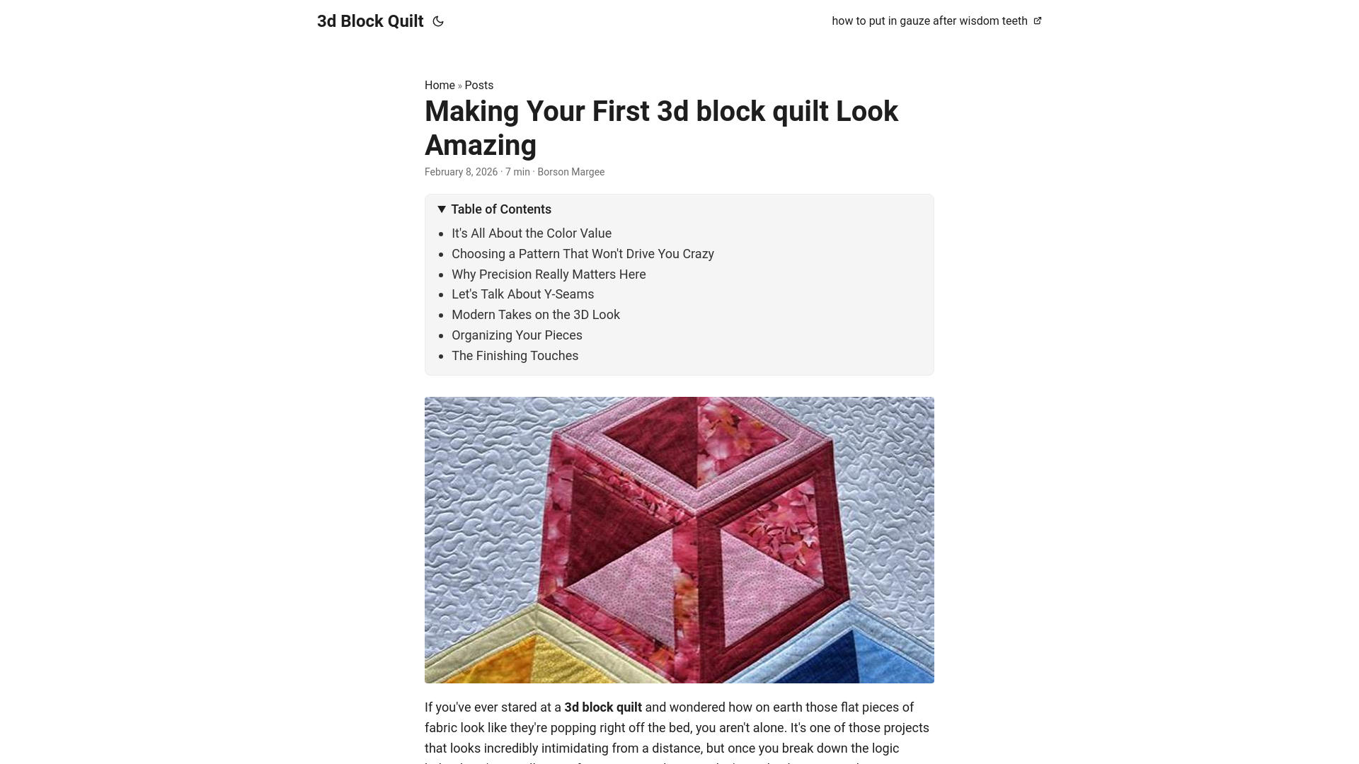 website screenshot of https://3d-block-quilt.pages.dev/