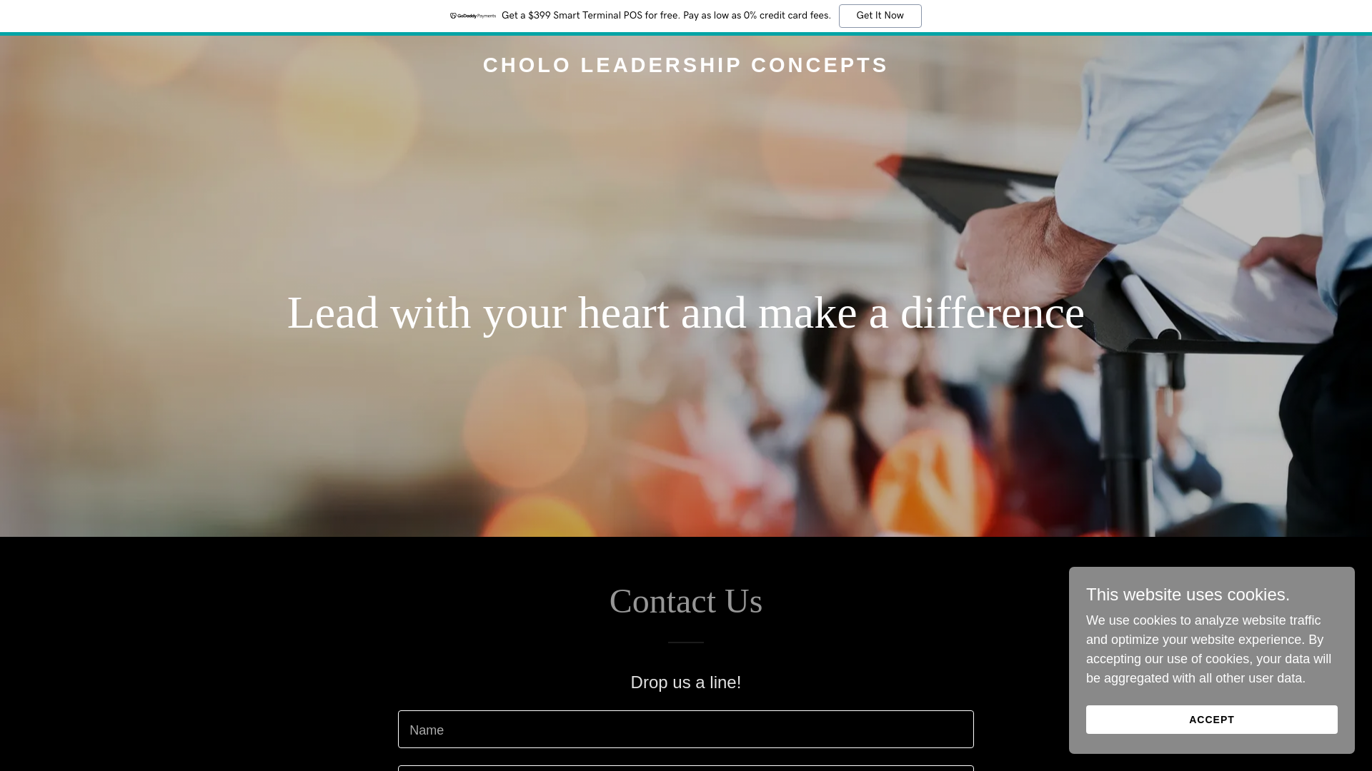 website screenshot of https://leadlikeacholo.com/