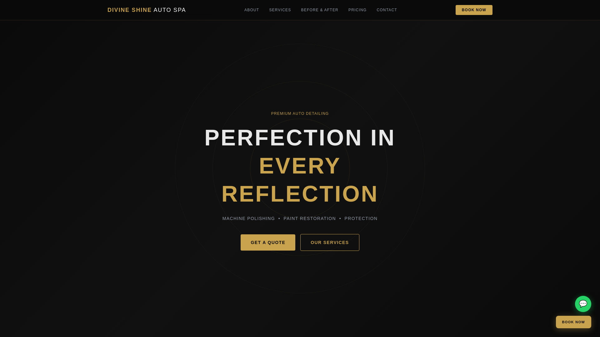 website screenshot of https://divineshineautospa.co.uk