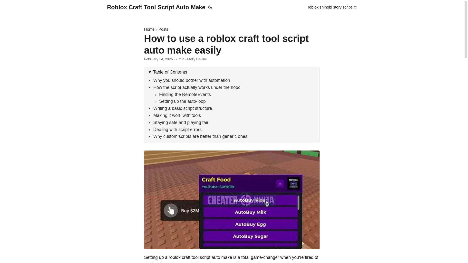 website screenshot of https://roblox-craft-tool-script-auto-make.pages.dev/