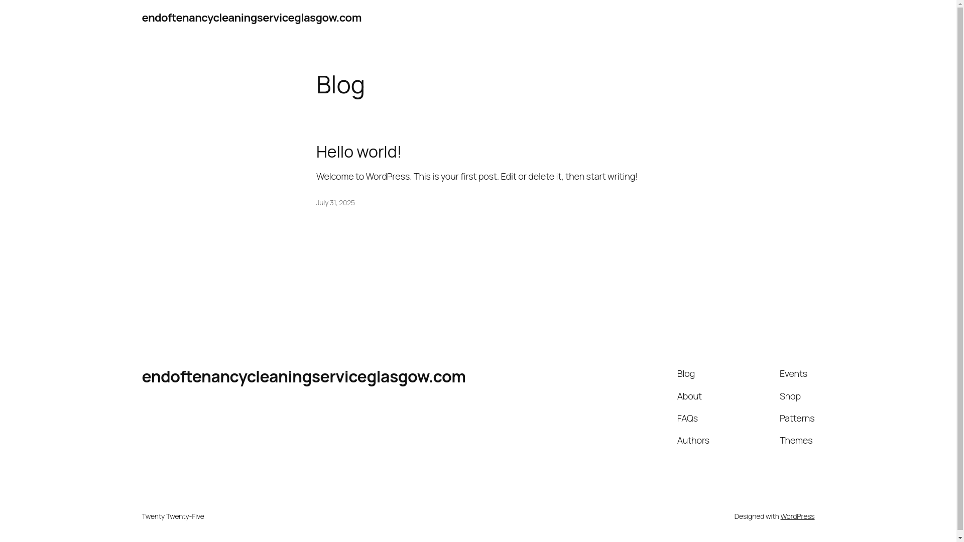 website screenshot of https://endoftenancycleaningserviceglasgow.com/