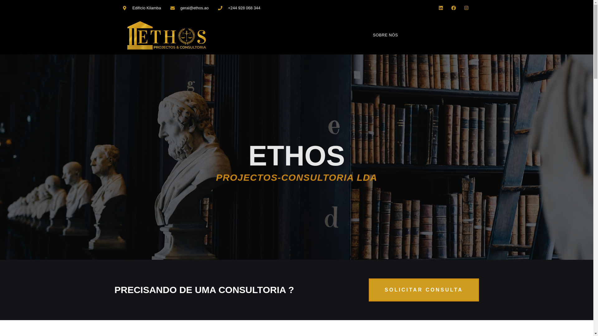 website screenshot of https://ethos.ao/