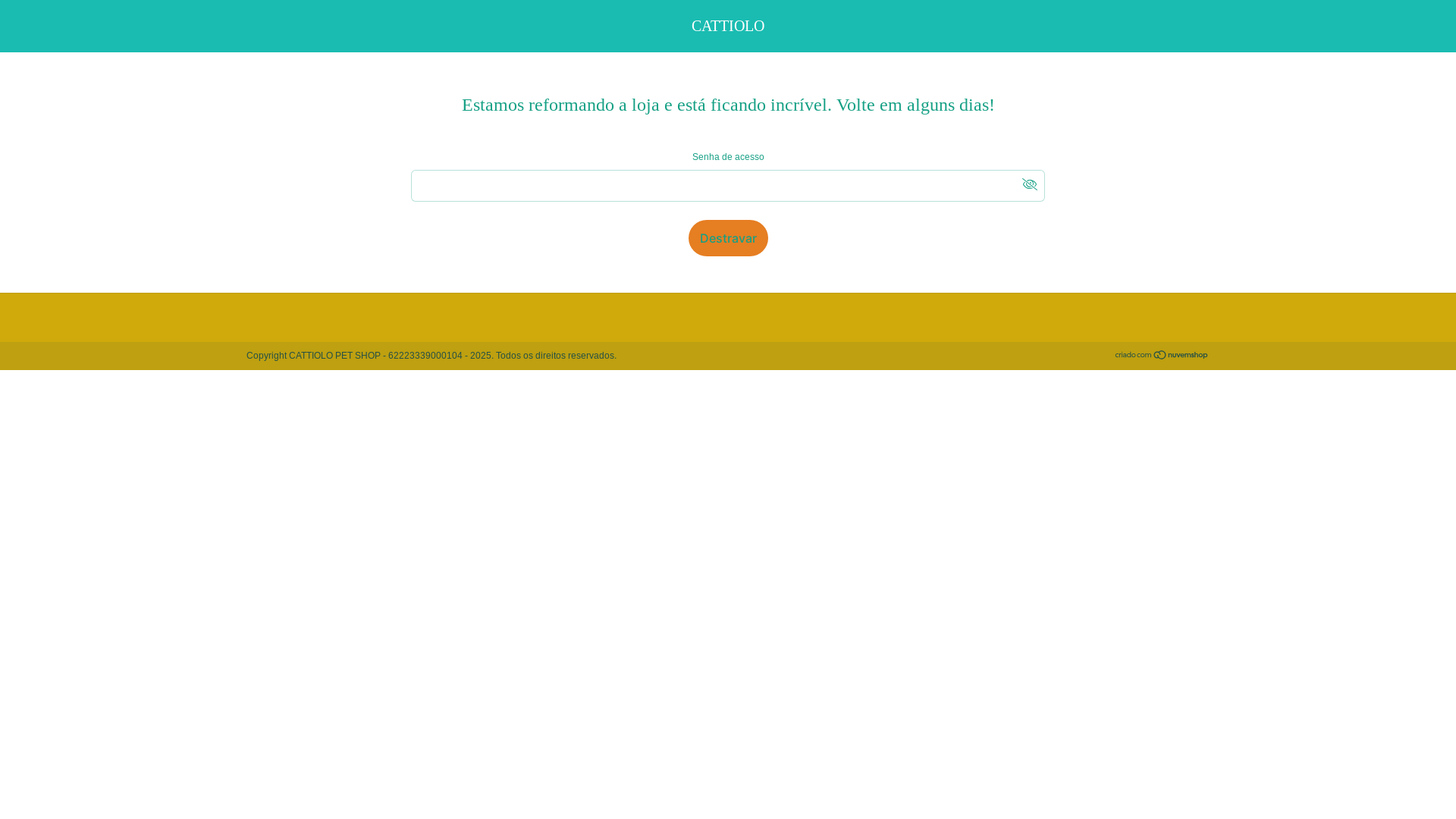 website screenshot of https://cattiolo.com.br/