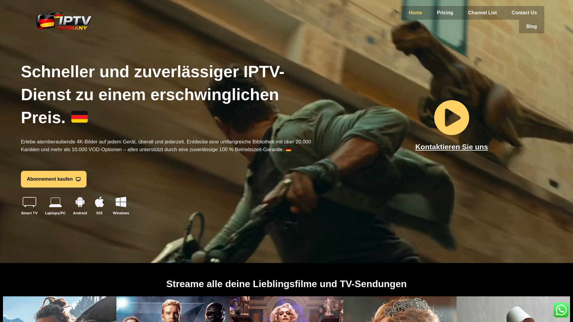 website screenshot of https://germantviptv.online/