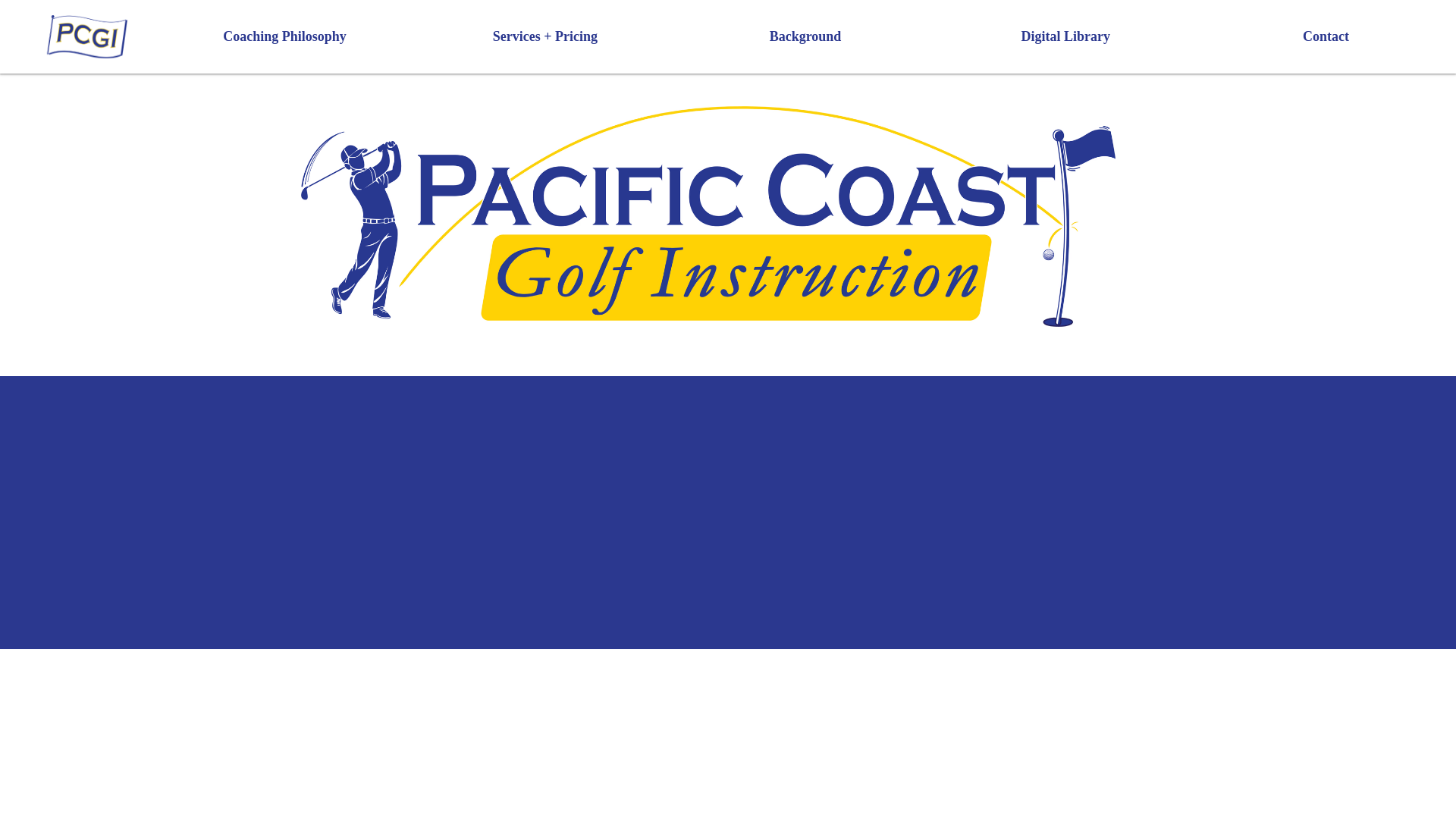 website screenshot of https://pacificcoastgolfinstruction.com/