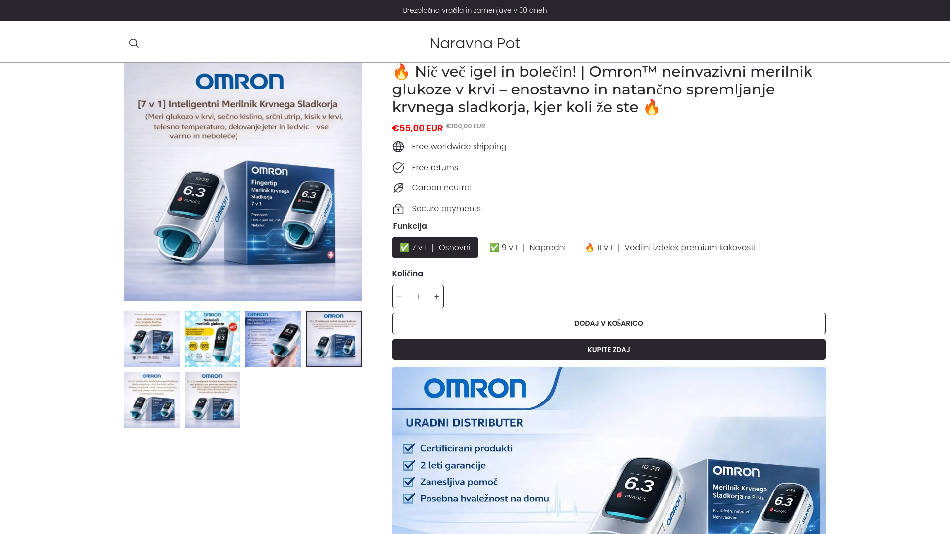 website screenshot of https://ycacavod.top/products/della