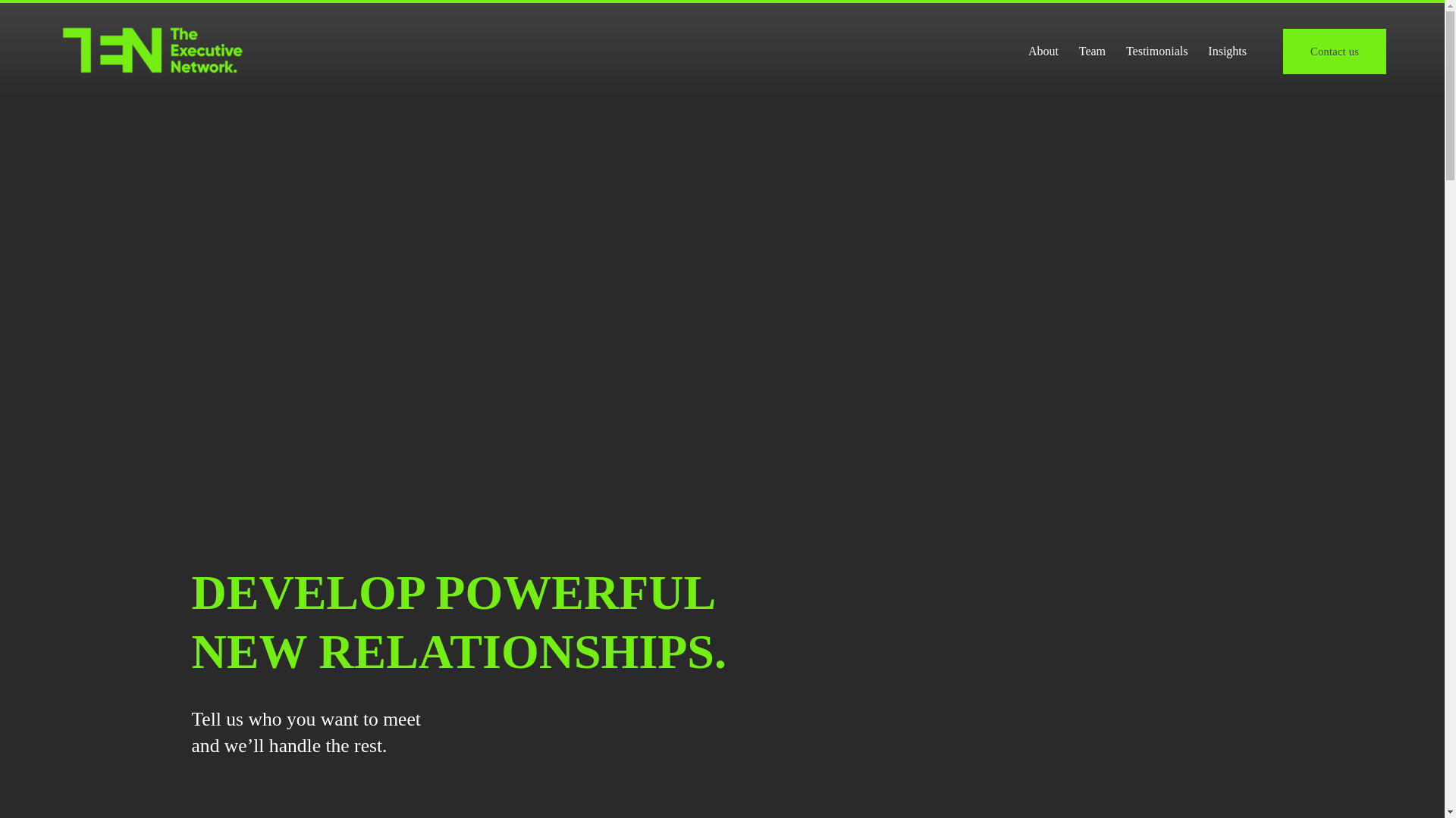 website screenshot of https://connect-with-ten.com/