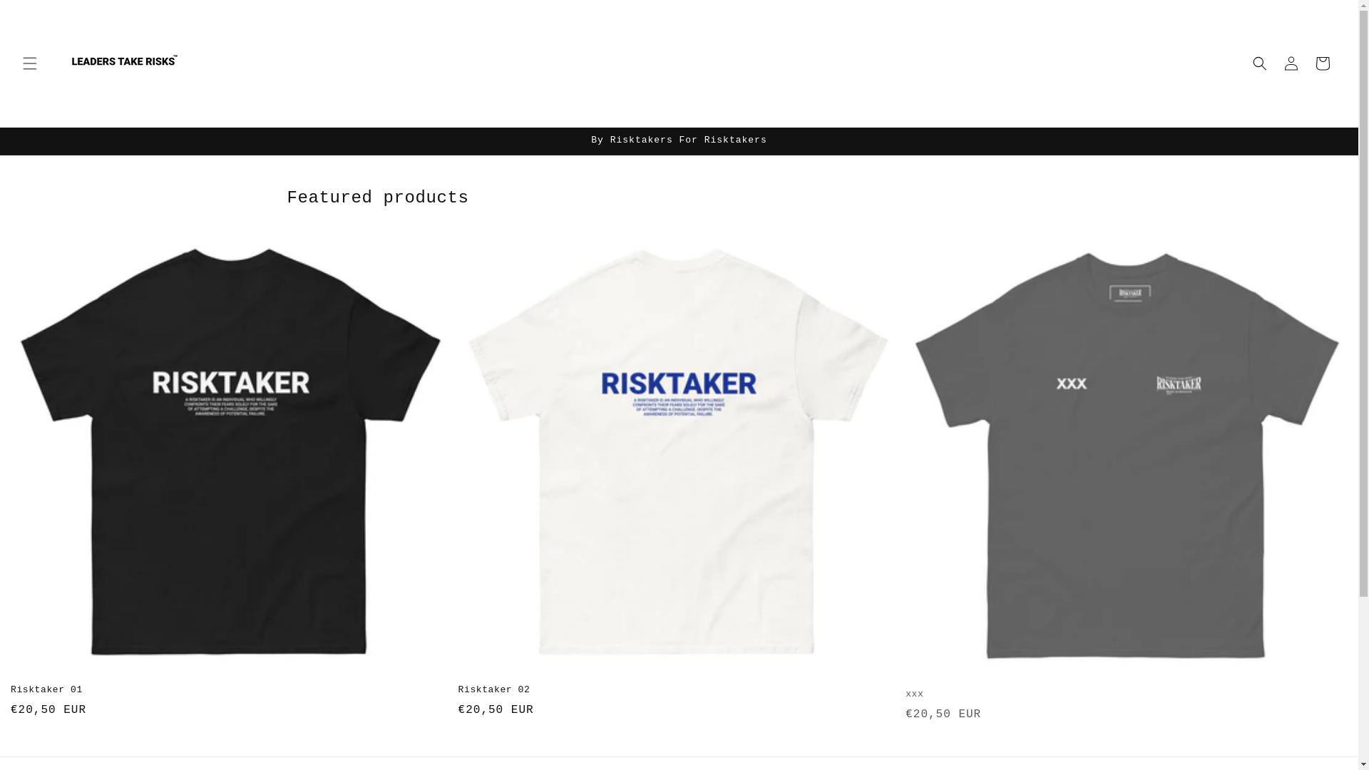 website screenshot of https://leaderstakerisks.store/