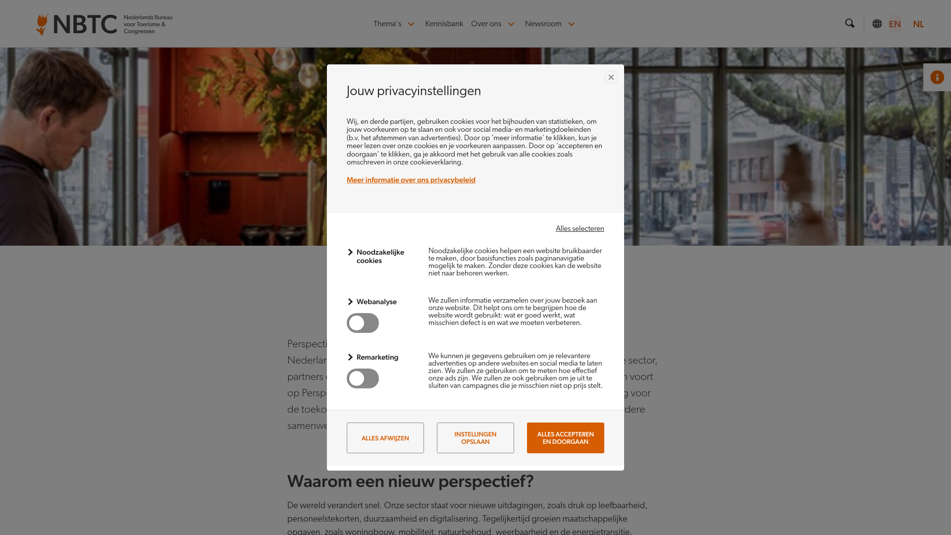 website screenshot of https://perspectief2040.nl