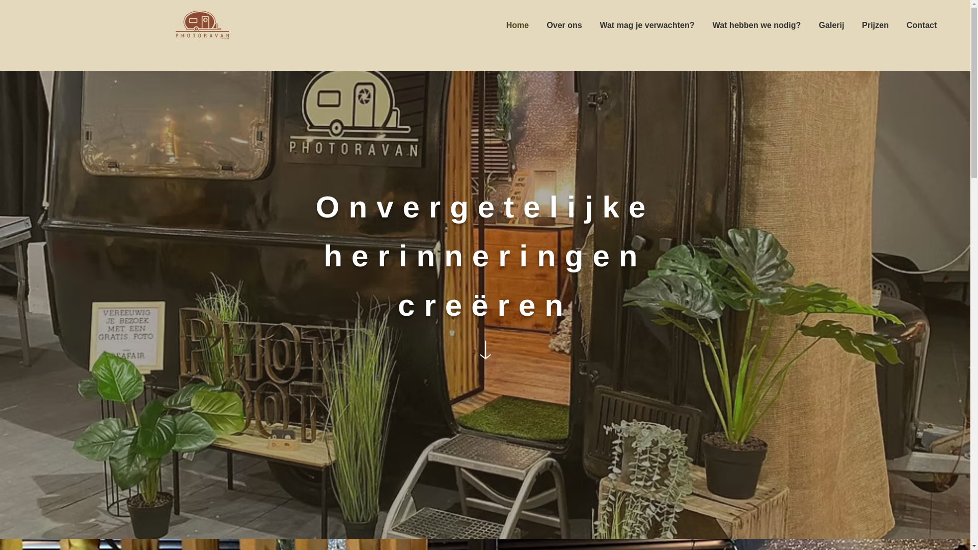website screenshot of https://photoravan.be/