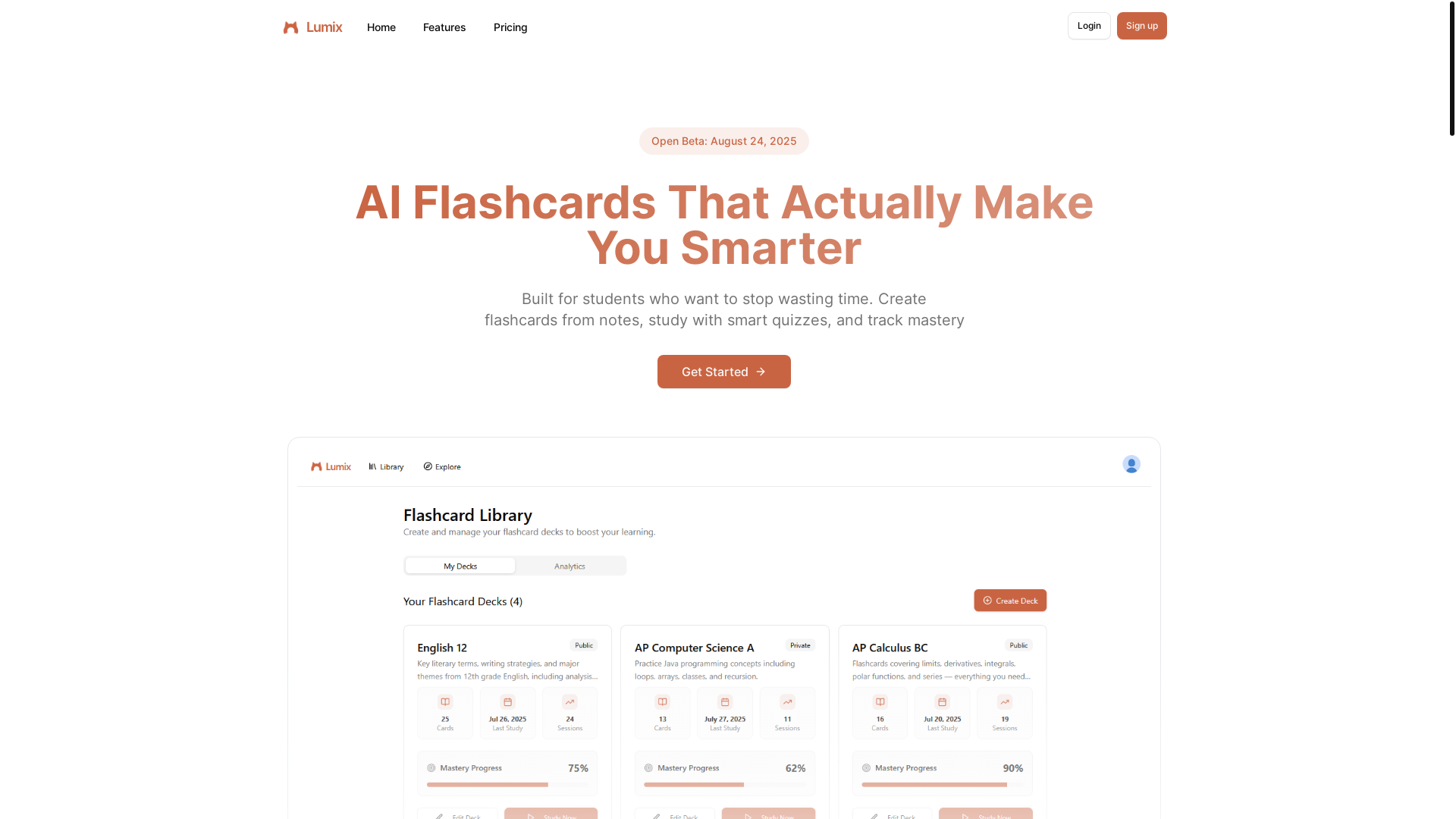 website screenshot of https://decki.app/