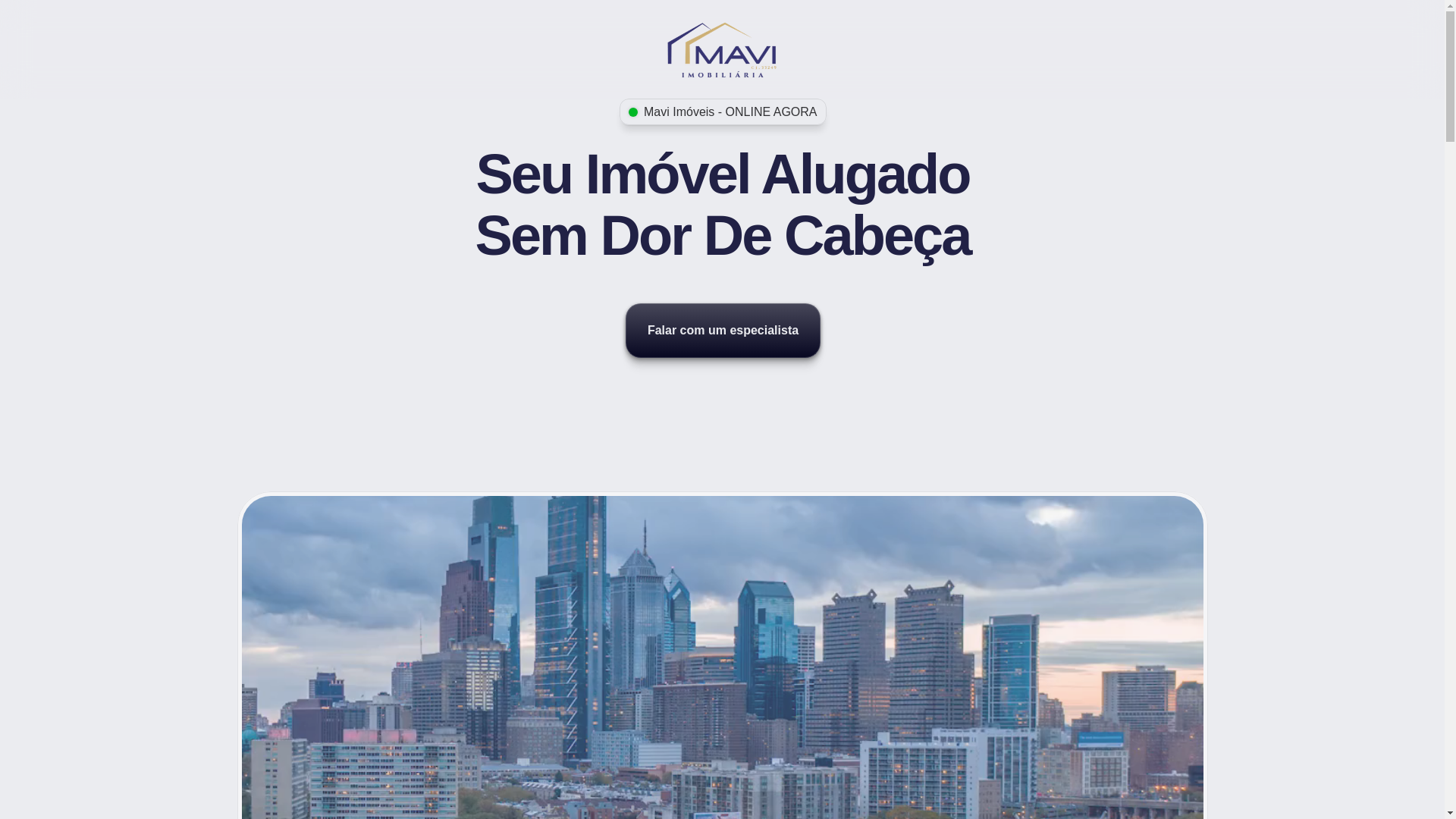 website screenshot of https://imobiliariamavi.com.br/