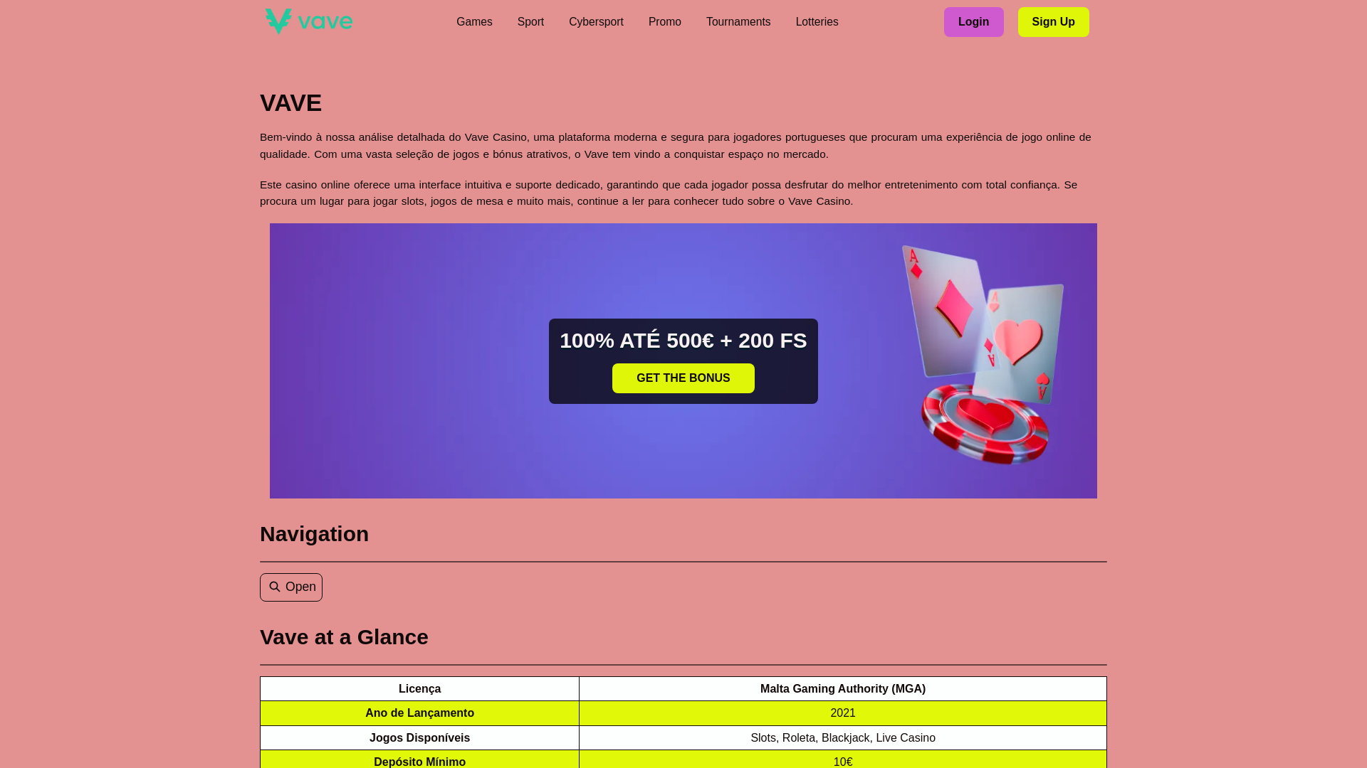 website screenshot of https://vave-pt-live.pages.dev/