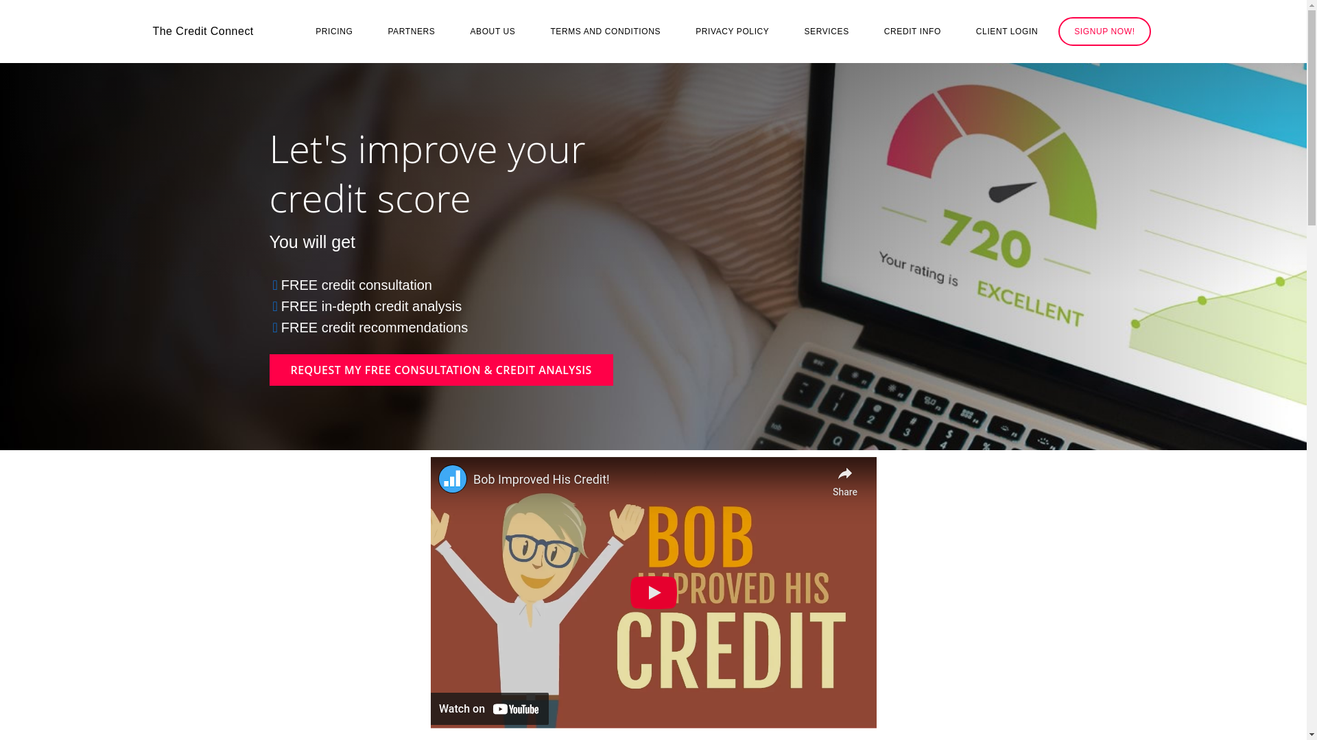 website screenshot of https://t3creditconnect.com/