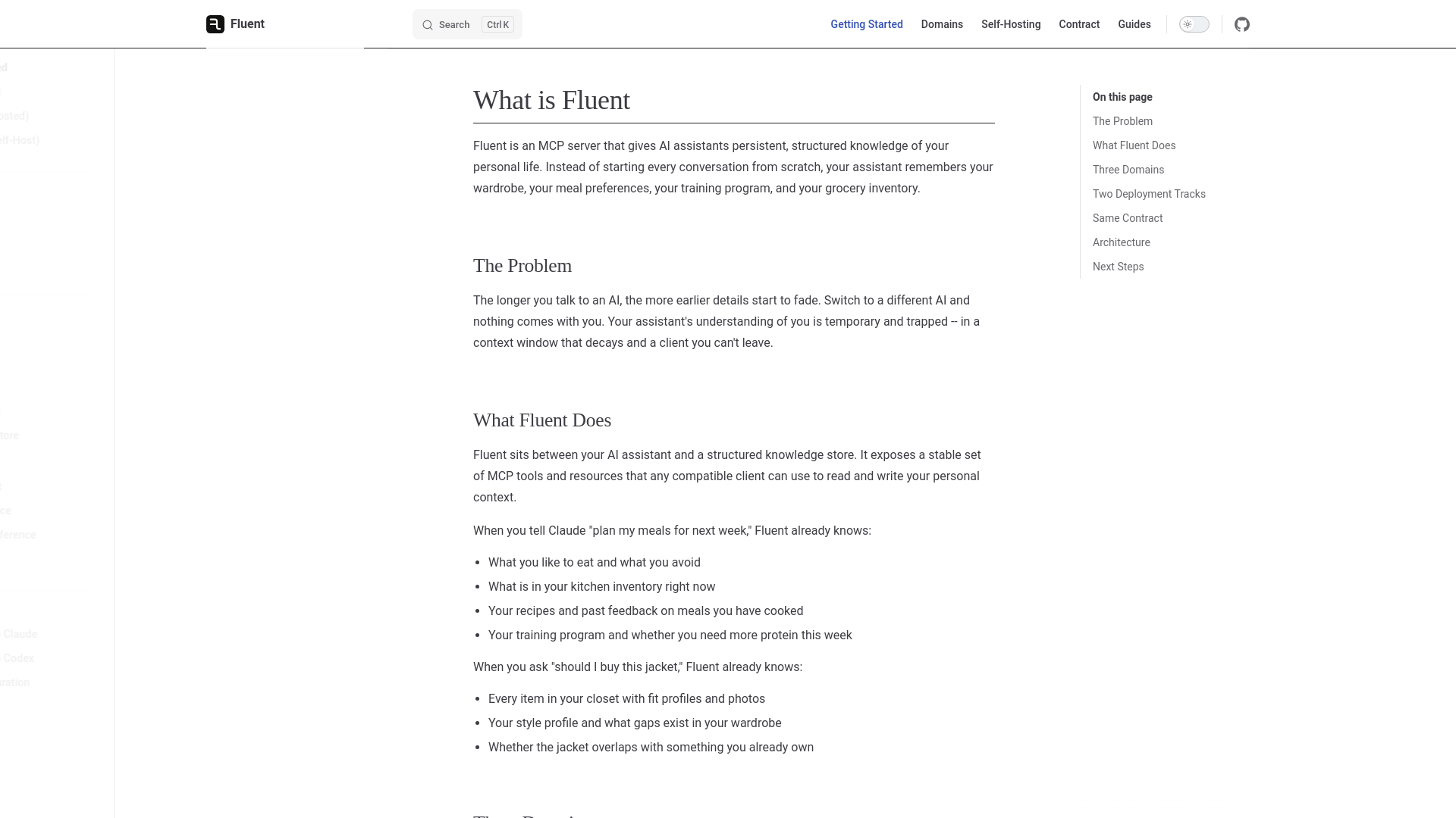 website screenshot of https://meetfluent-docs.pages.dev/