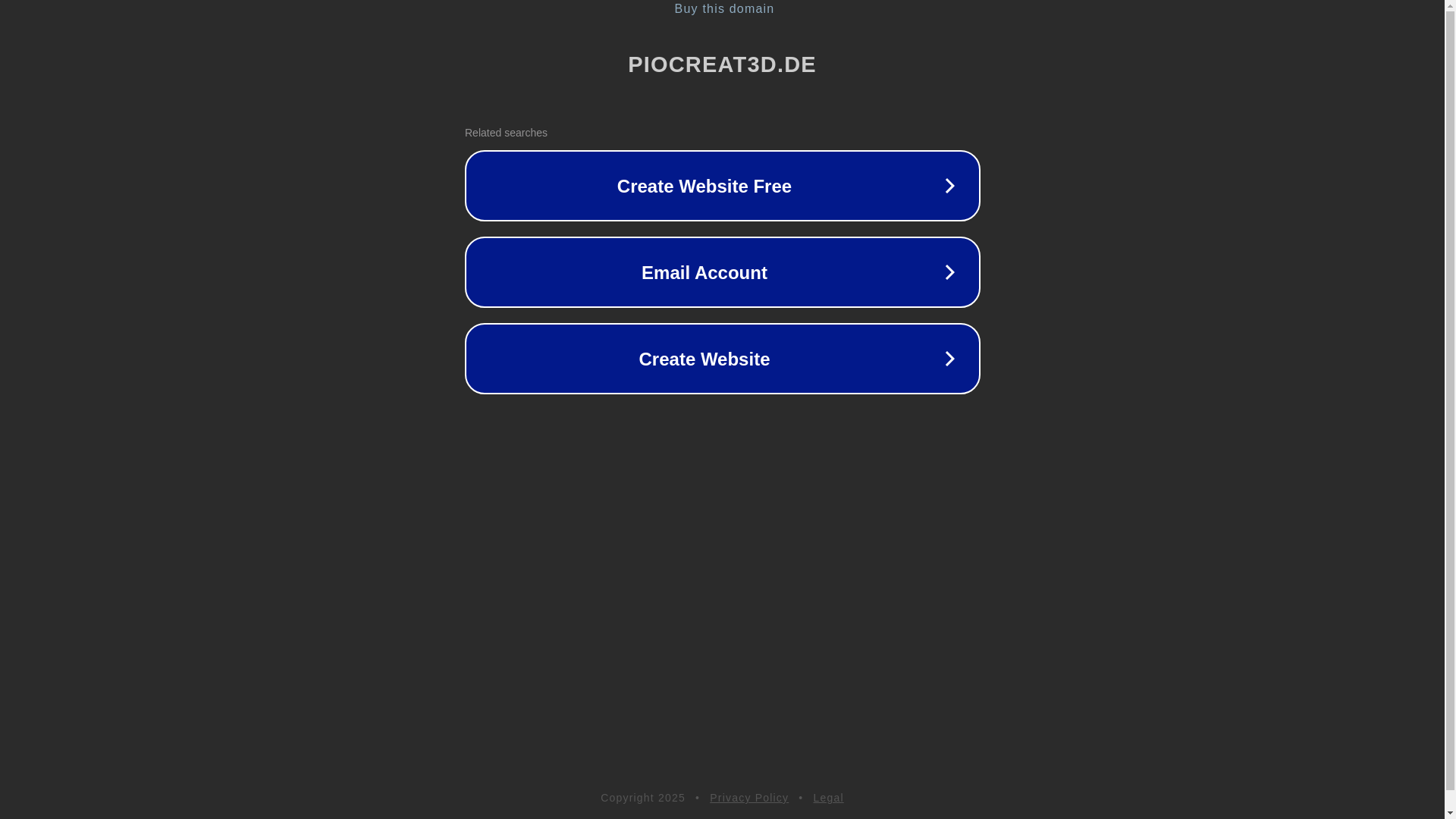 website screenshot of https://piocreat3d.de/