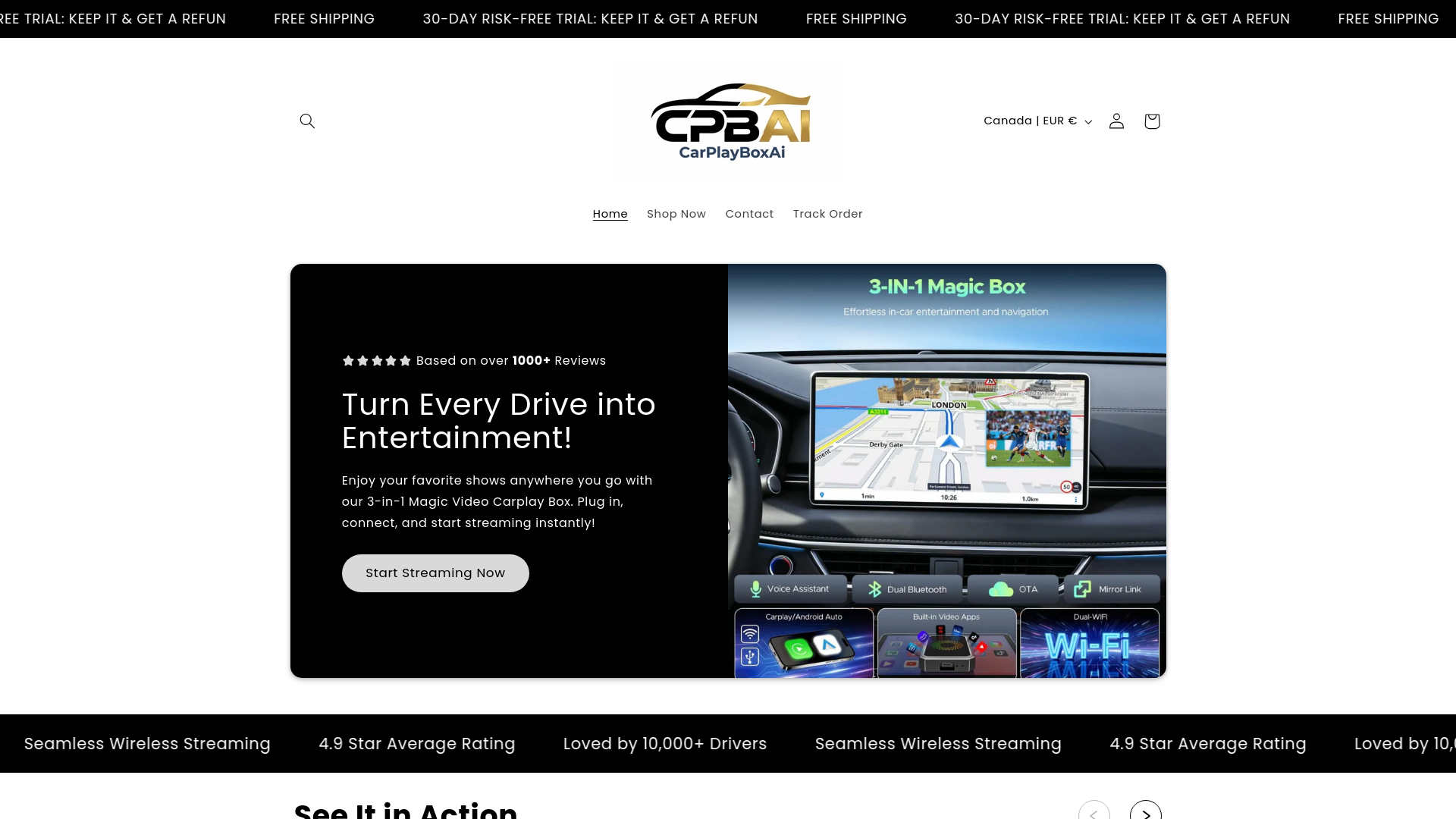 website screenshot of https://carplayboxai.com/