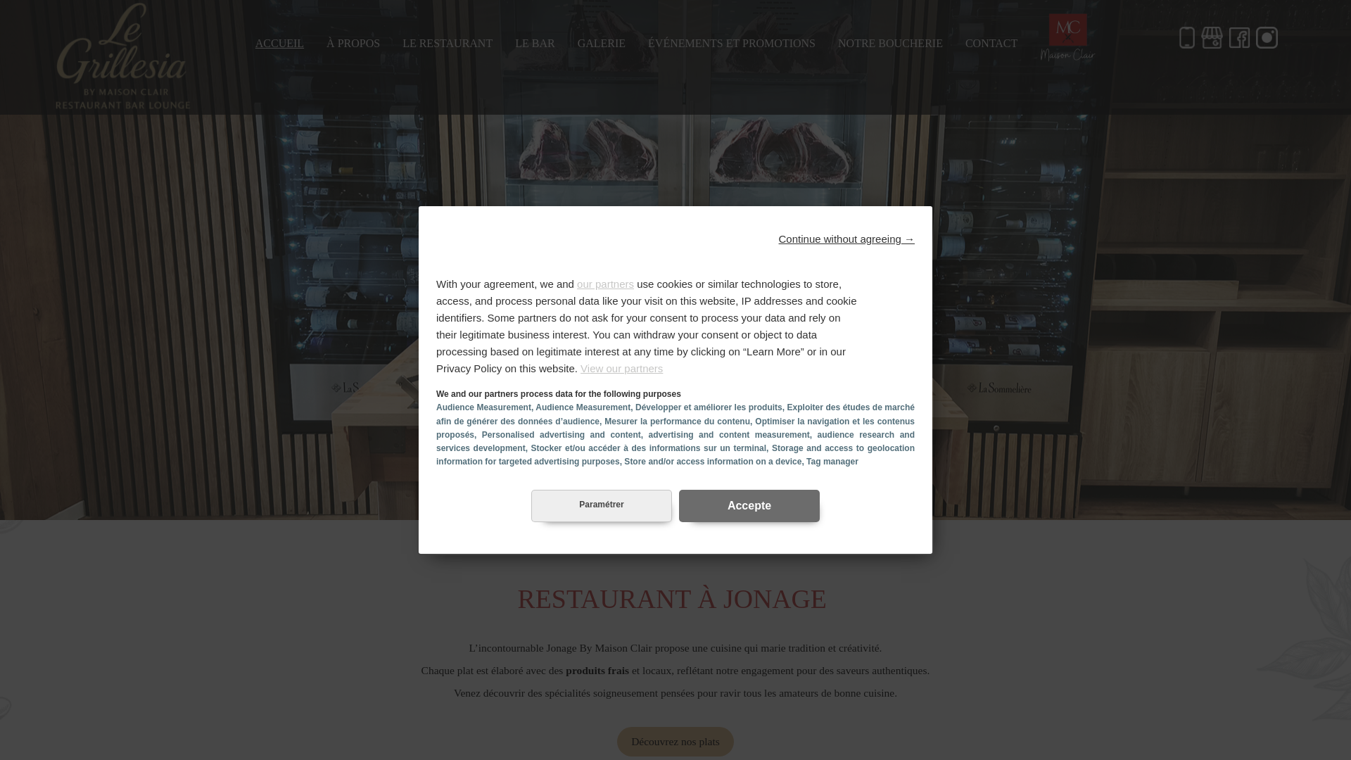 website screenshot of https://restaurant-grillesia.fr/