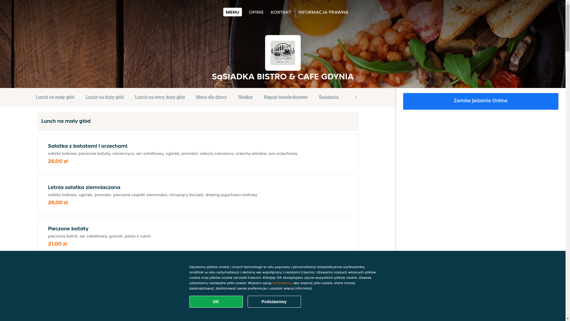 website screenshot of https://sasiadka-bistro-cafe-gdynia.pl/