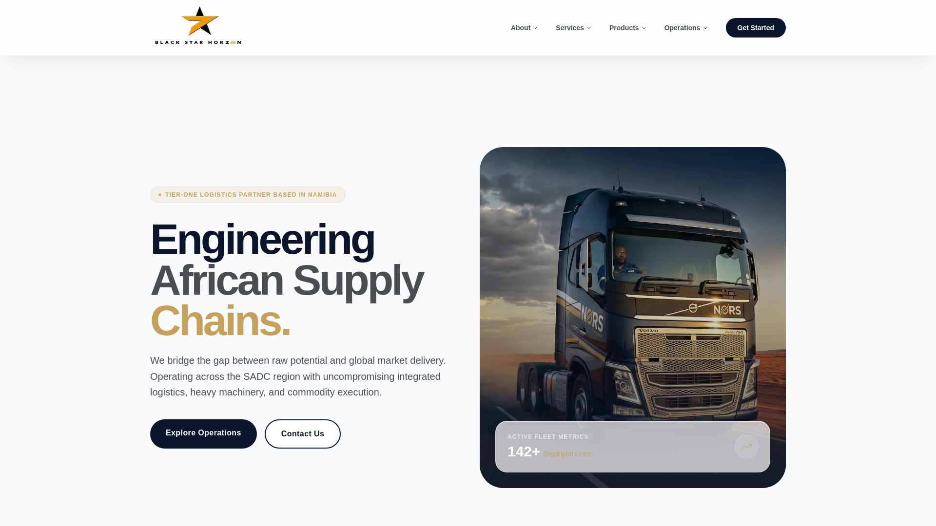 website screenshot of https://blackstarhorizon.com/