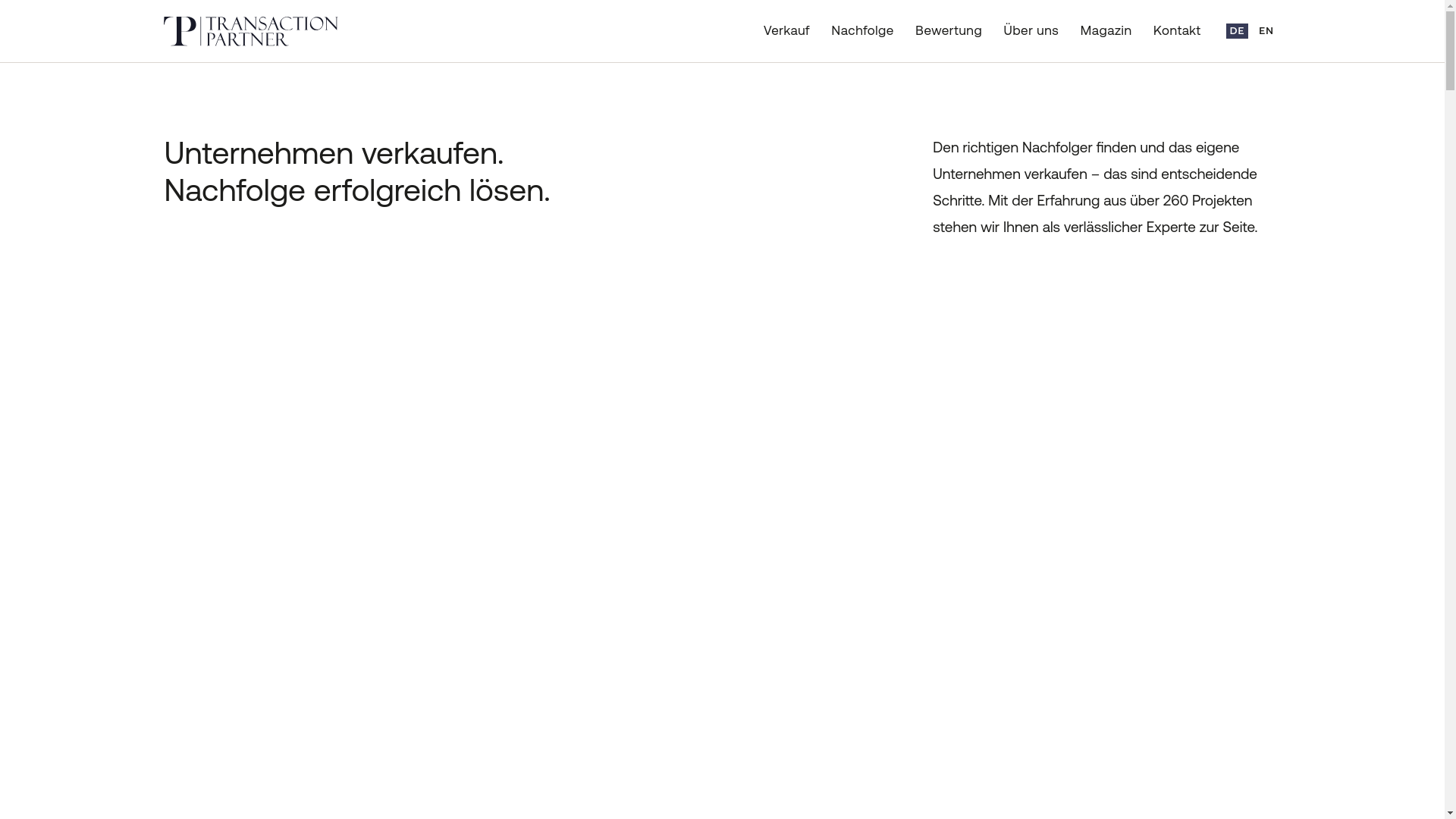 website screenshot of https://transactionpartnersservice.com/