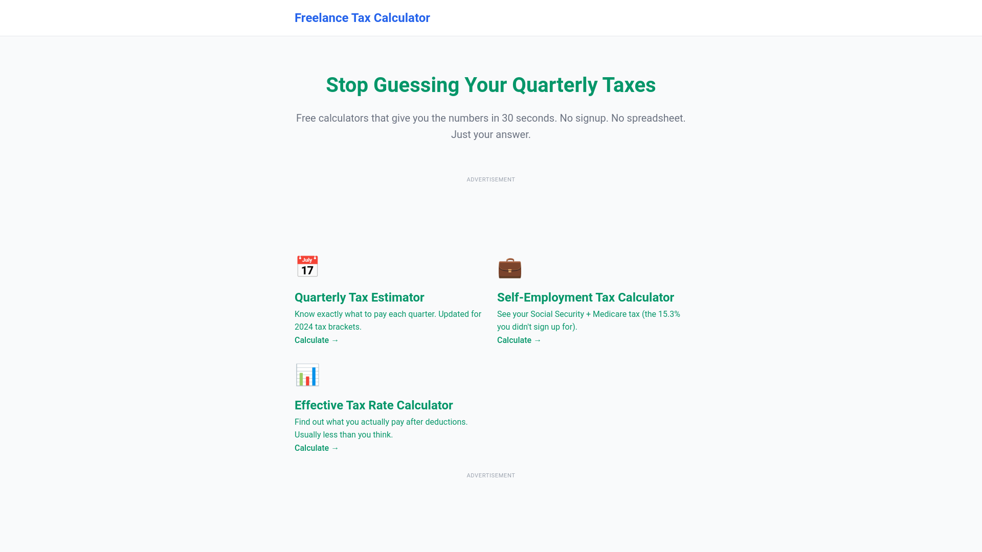 website screenshot of https://freelance-tax-calculator-74u.pages.dev/