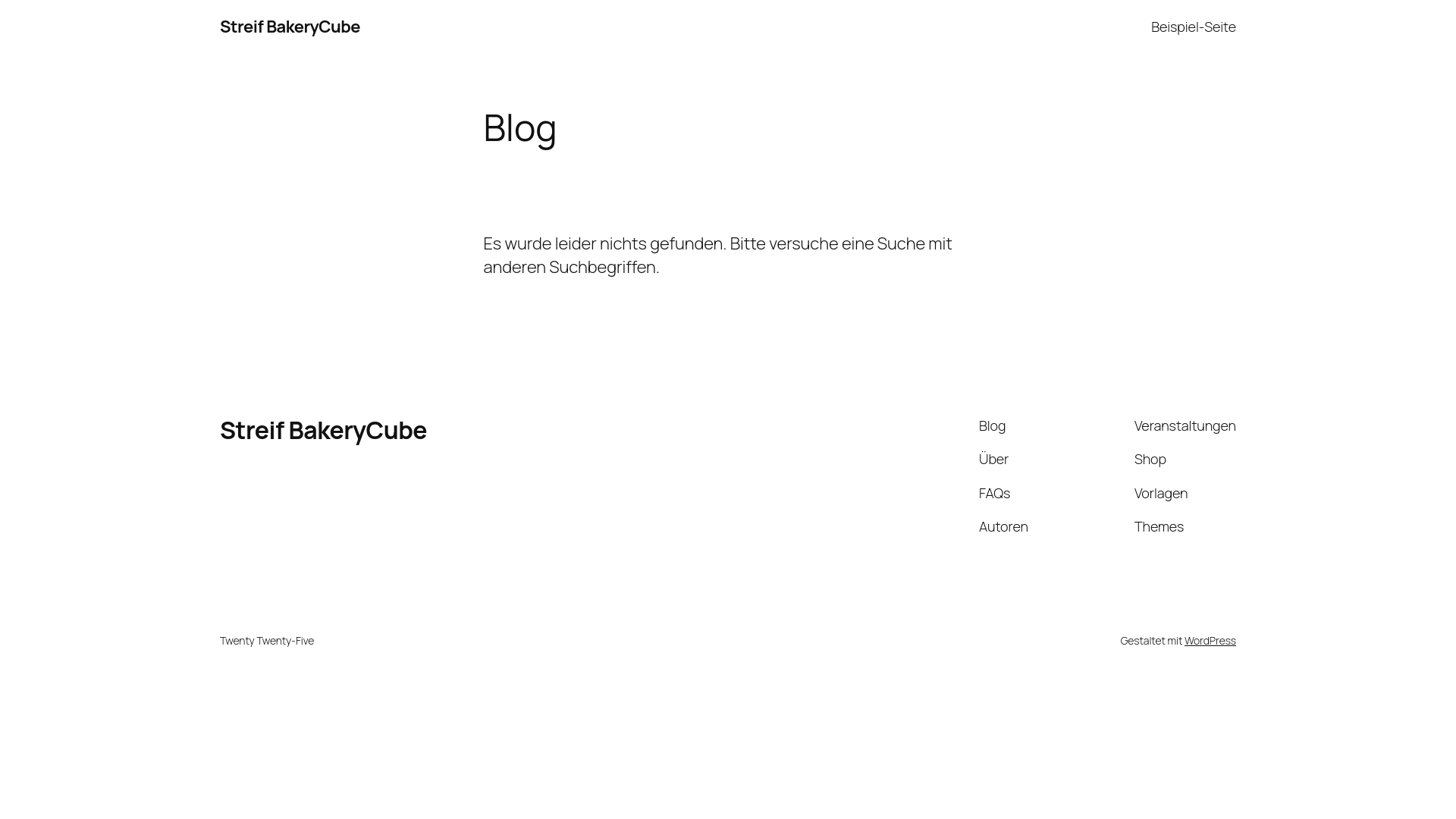 website screenshot of https://streif-bakerycube.com/