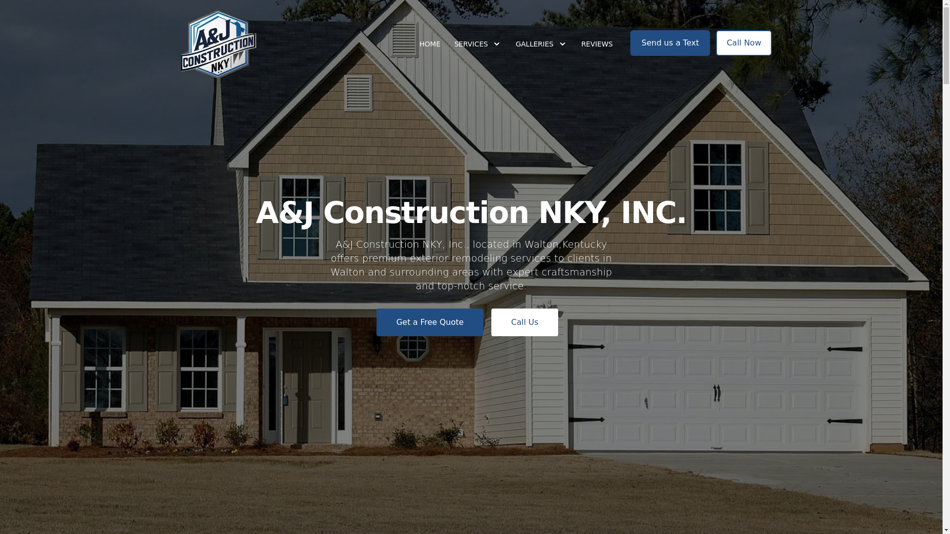 website screenshot of https://anjconstructionnky.com/