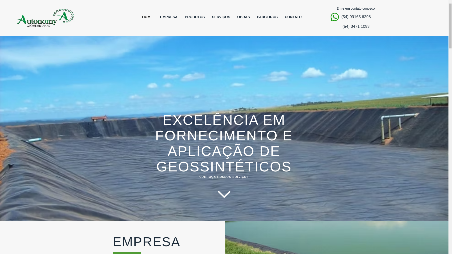 website screenshot of https://geomembranalona.com.br/