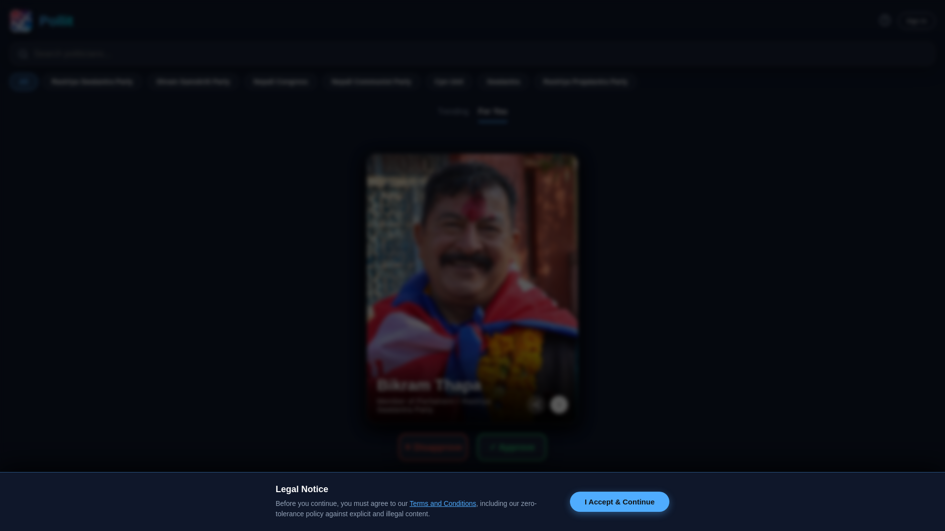 website screenshot of https://pollitnepal.com/