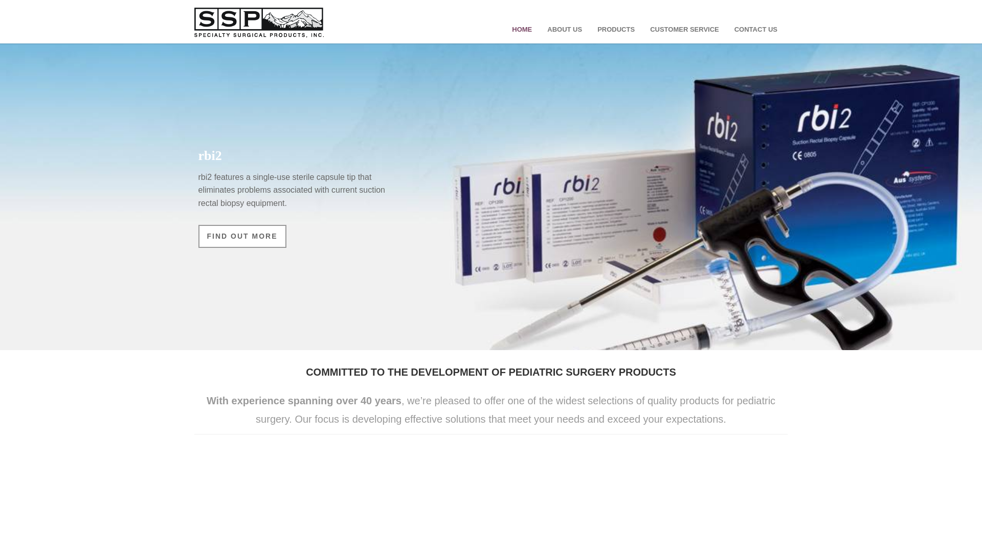 website screenshot of https://specialtysurgicalproducts.com