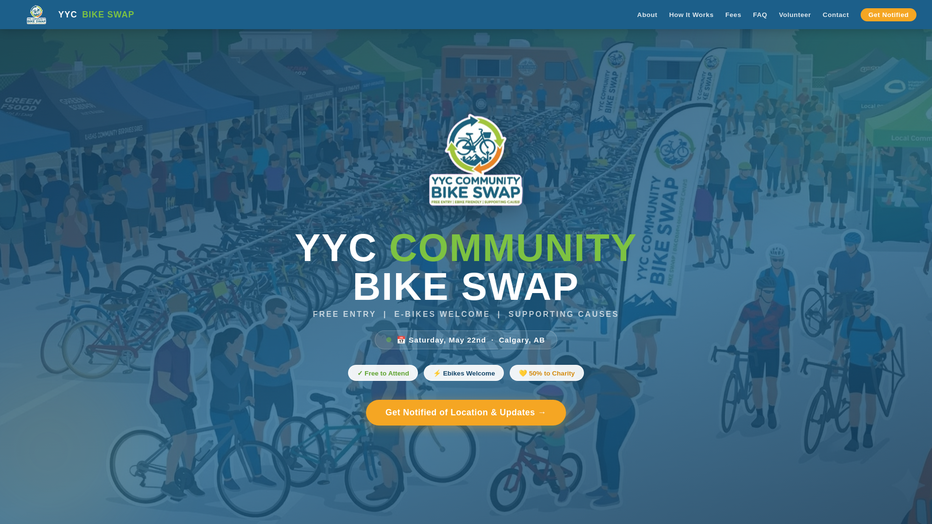 website screenshot of https://yycbikeswap.ca/