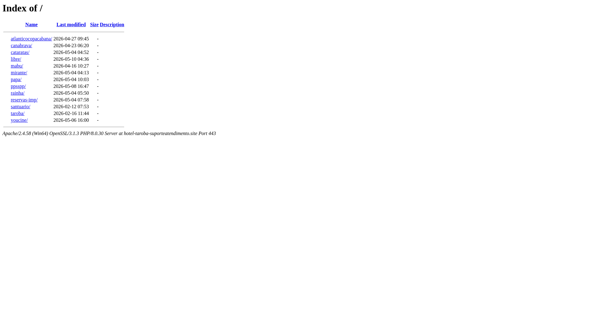 website screenshot of https://hotel-taroba-suporteatendimento.site/