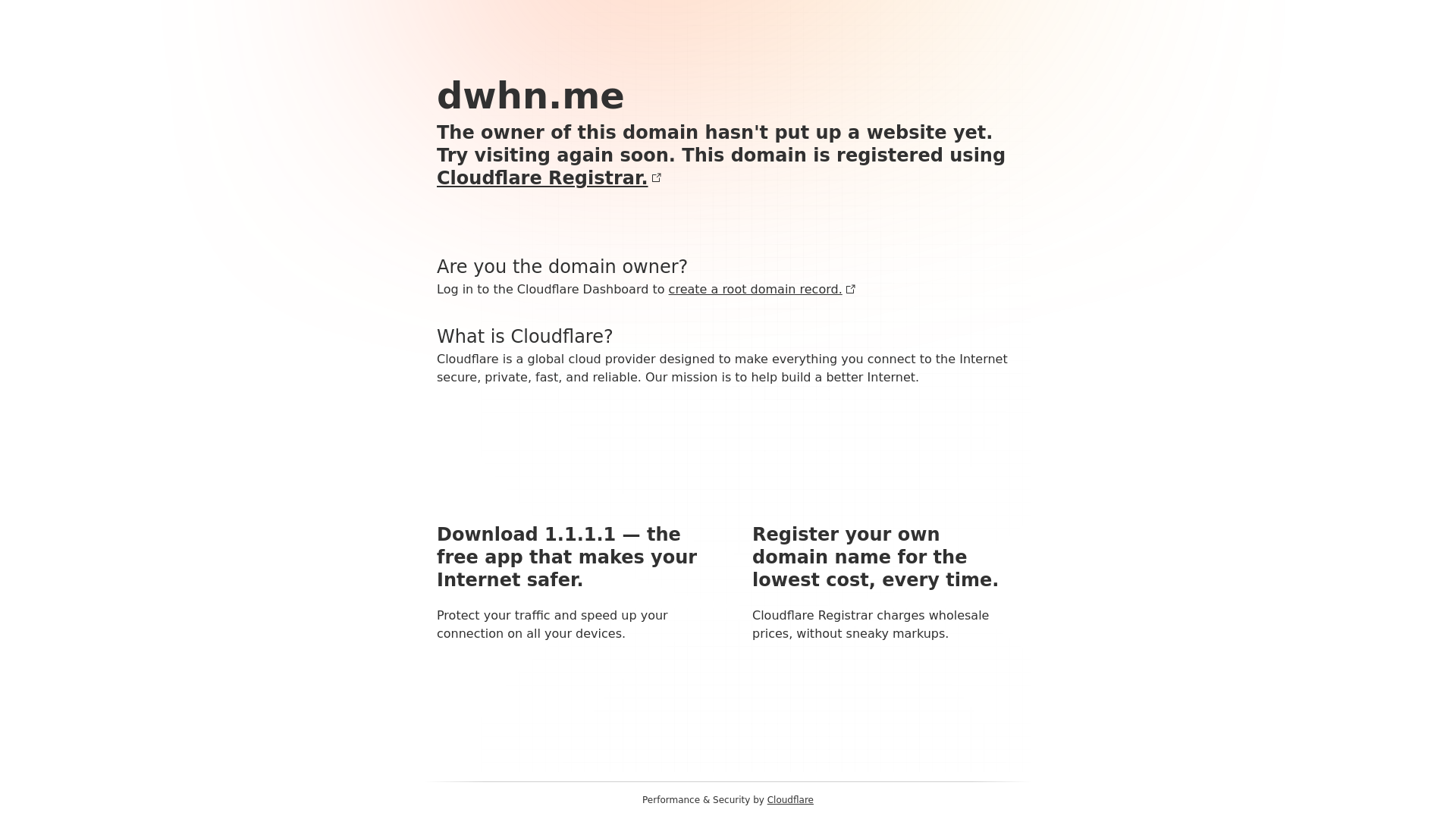 website screenshot of https://dwhn.me/